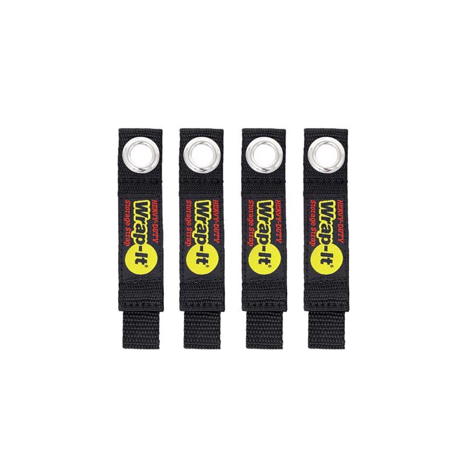 Wrap-It Heavy-Duty 1 in. W X 7 in. L Black Storage Straps 25 lb 4 pk