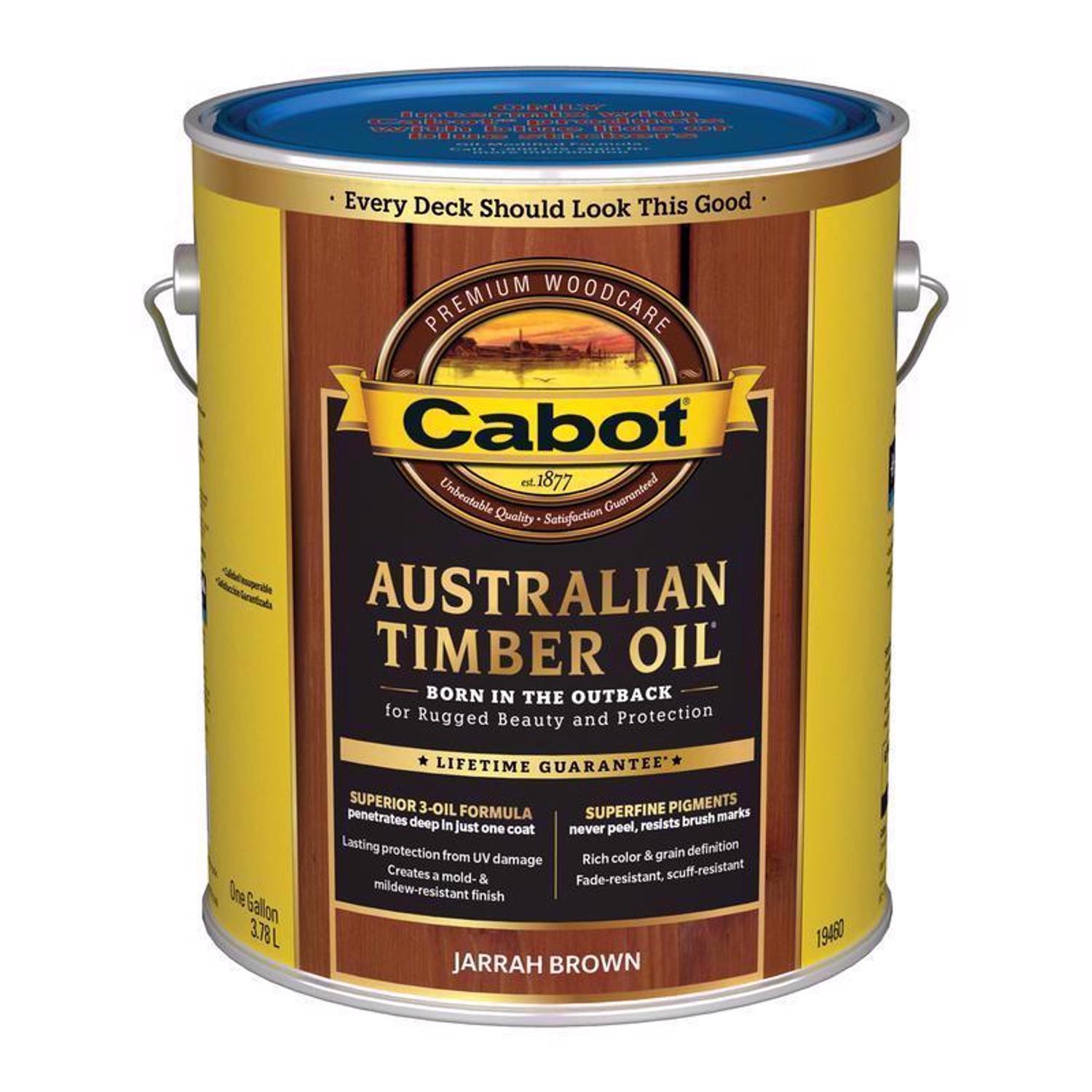 Cabot Australian Timber Oil Low VOC Transparent Jarrah Brown Oil-Based Alkyd Australian Timber Oil 1