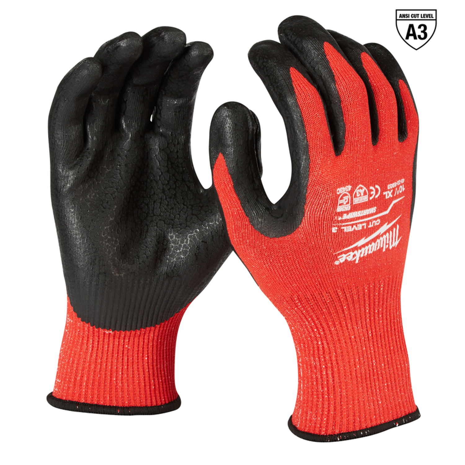 Milwaukee Cut 3 Cut Resistant Gloves Black/Red XL 1 pair