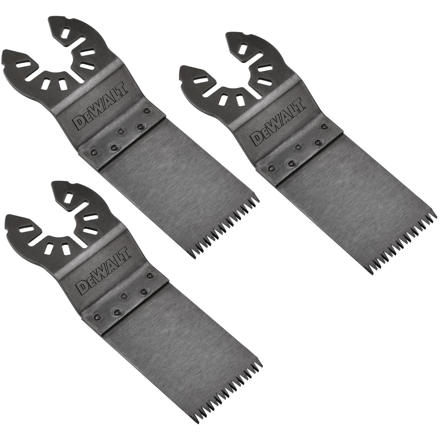 DeWalt Universal Fitment 1-1/4 in. High Carbon Steel Fast Wood Cutting Oscillating Blade 3 Pieces