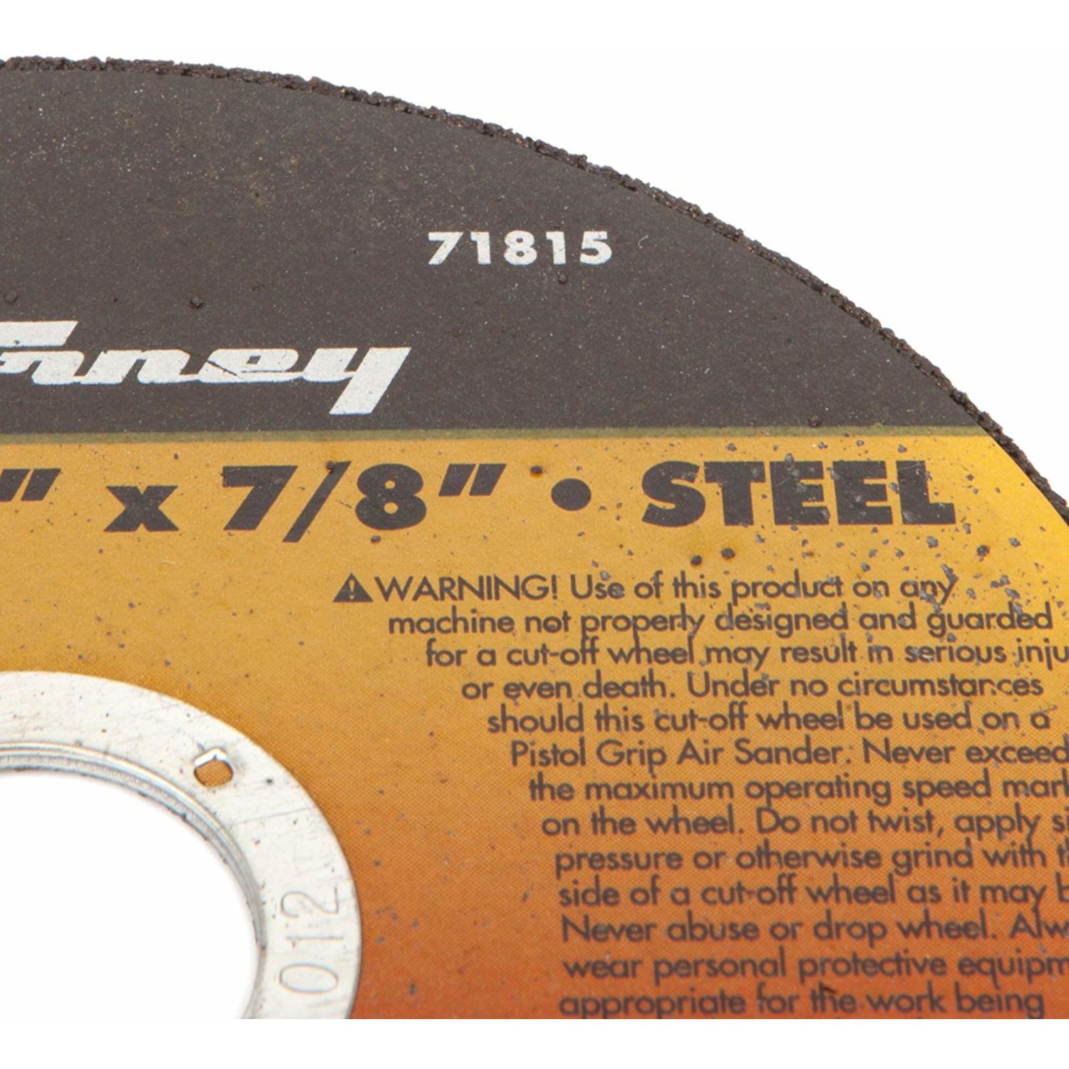 Forney 4-1/2 in. D X 7/8 in. X 0.08 in. thick Aluminum Oxide Metal Cut-Off Wheel 1 pc