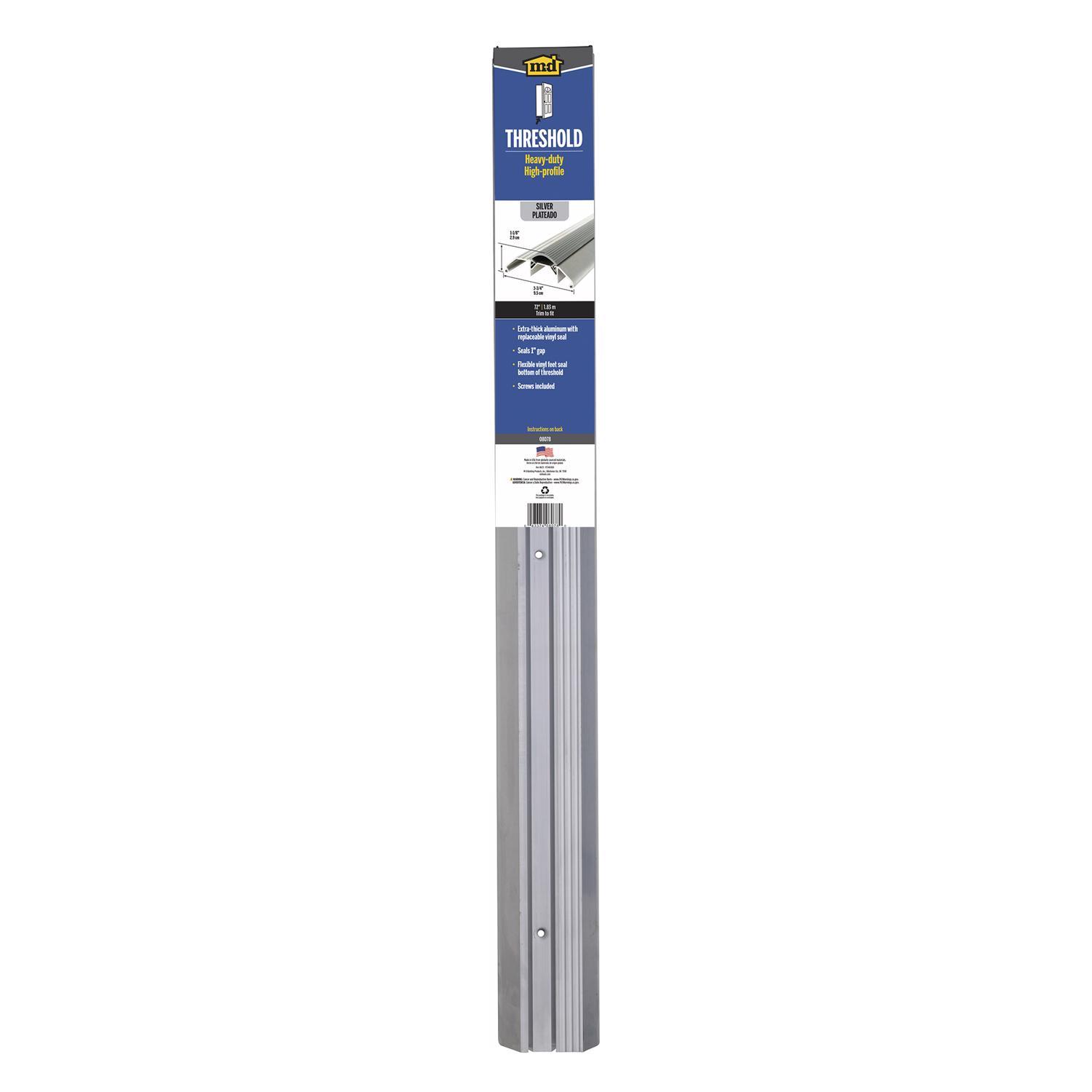 M-D 1.125 in. H X 3.75 in. W X 36 in. L Bronze Aluminum Deluxe High Threshold Silver