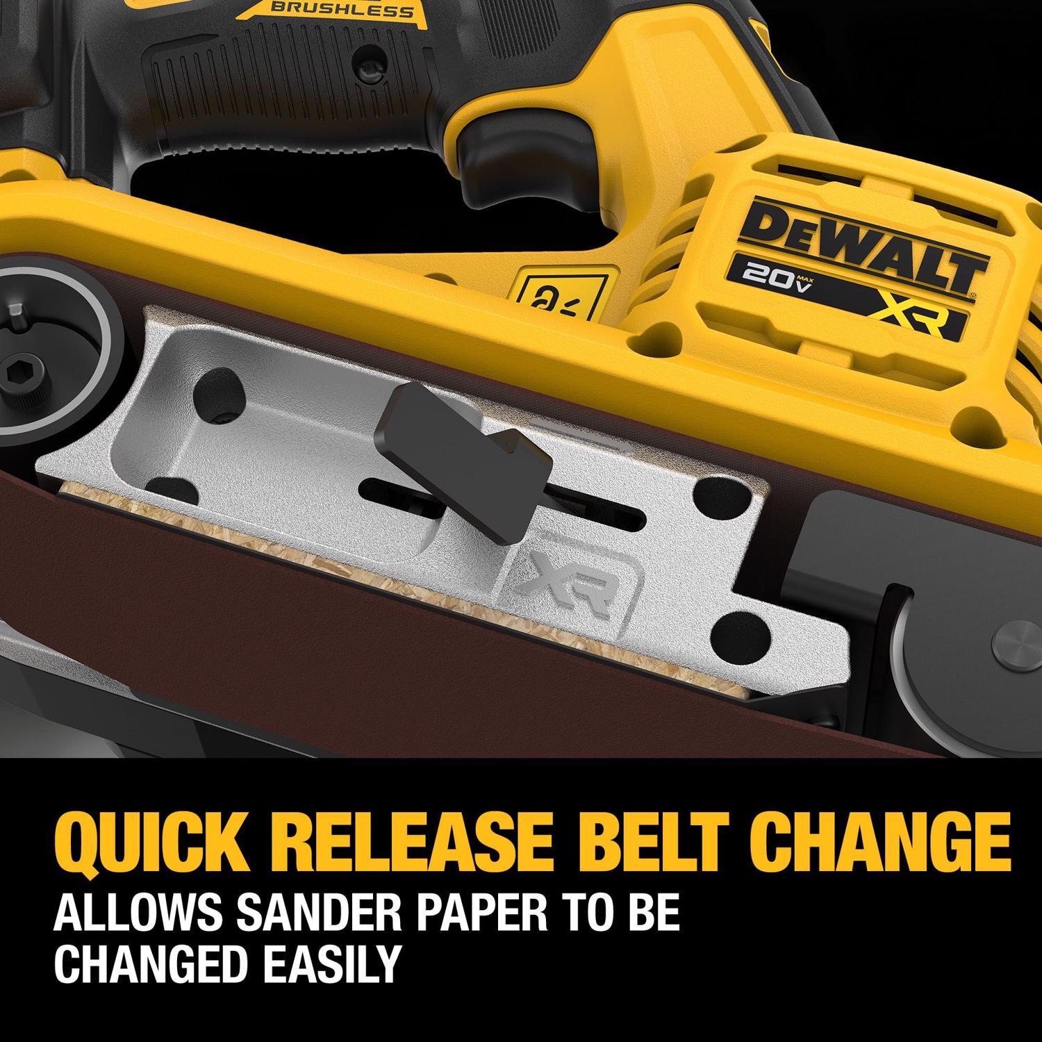 DeWalt XR 20V MAX 3 in. W X 21 in. L Cordless Belt Sander Tool Only