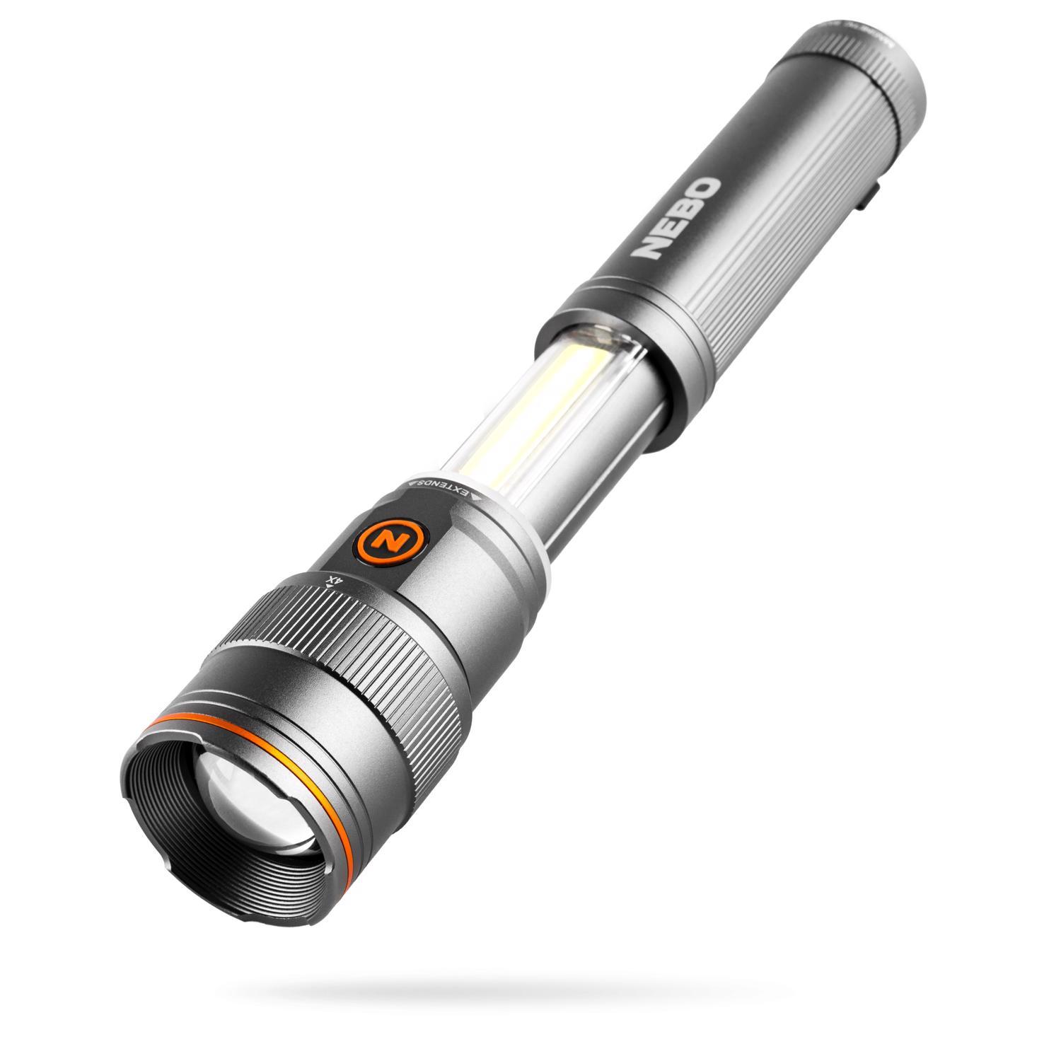 NEBO Franklin Slide 500 lm Storm Gray LED Rechargeable Work Light Flashlight 18650 Battery