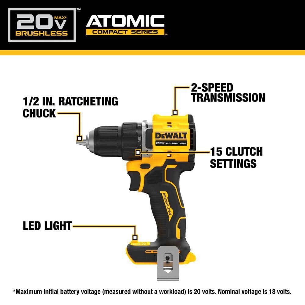 Dewalt 20-Volt MAX Lithium-Ion Cordless 7-Tool Combo Kit with 2.0 Ah Battery, 5.0 Ah Battery and Charger
