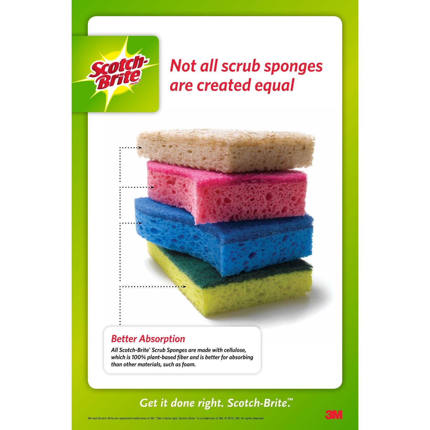 Scotch-Brite Delicate, Light Duty Sponge For Multi-Purpose 4.4 in. L 3 pk