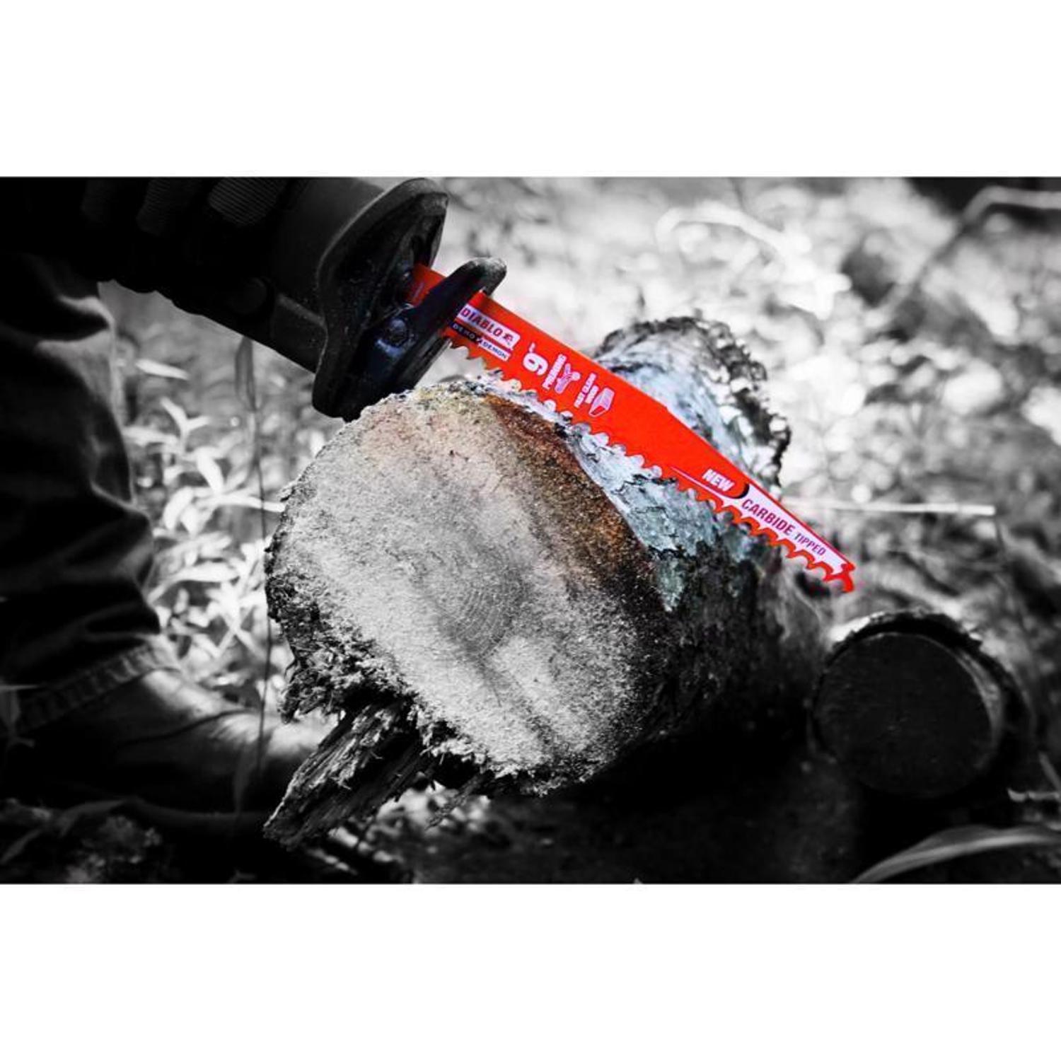 Diablo Demo Demon 9 in. Carbide Tipped Pruning & Clean Wood Reciprocating Saw Blade 3 TPI 1 pk