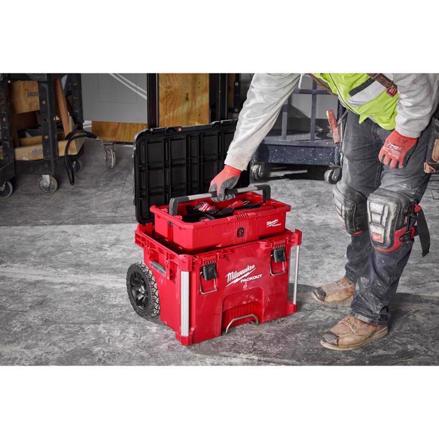 Milwaukee Packout Garage Organizer Tool Tray Metal/Plastic 6 compartments Red
