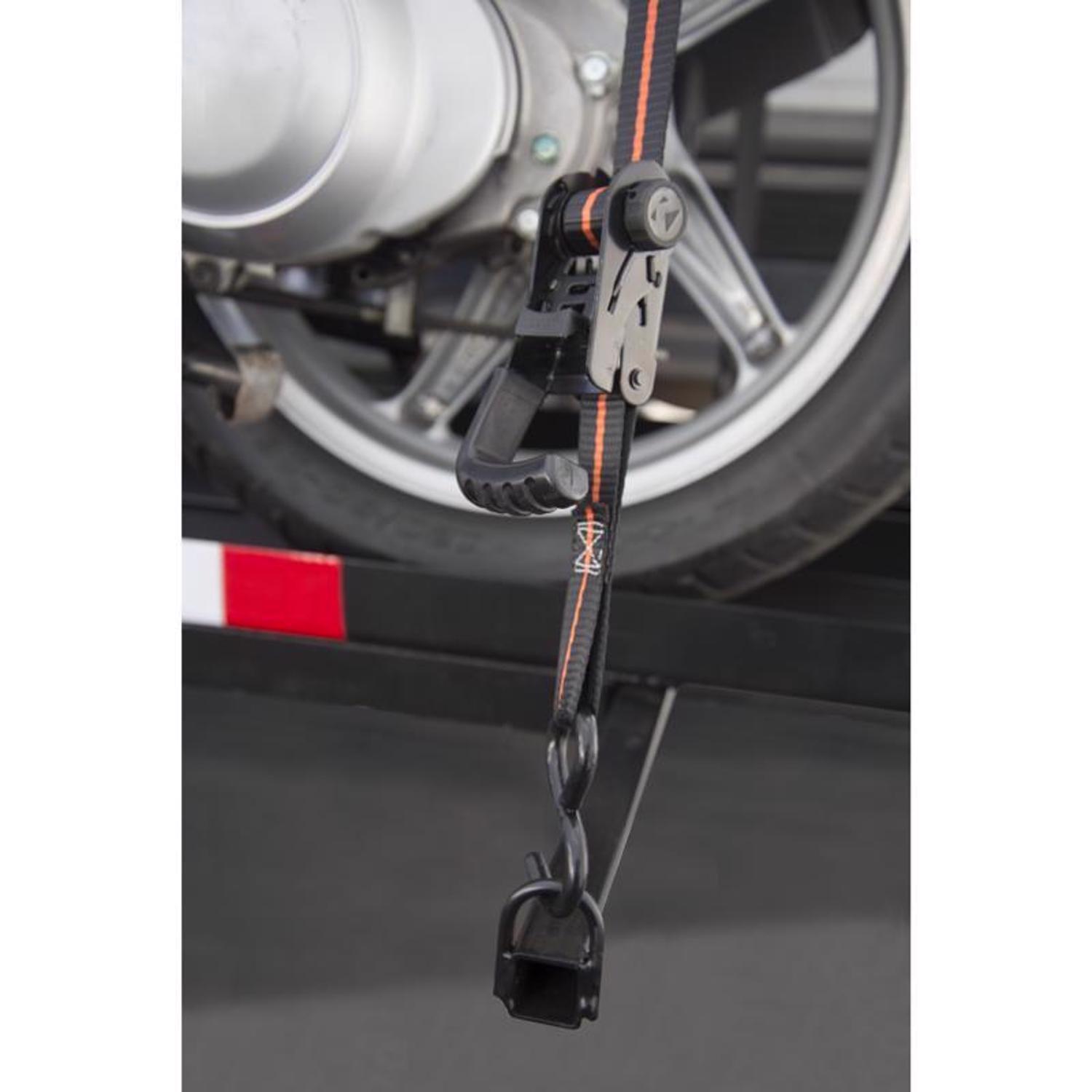 Keeper Ergo-Torque 1 in. W X 10 ft. L Black Ratchet Tie Down Strap 500 lb 4 pk
