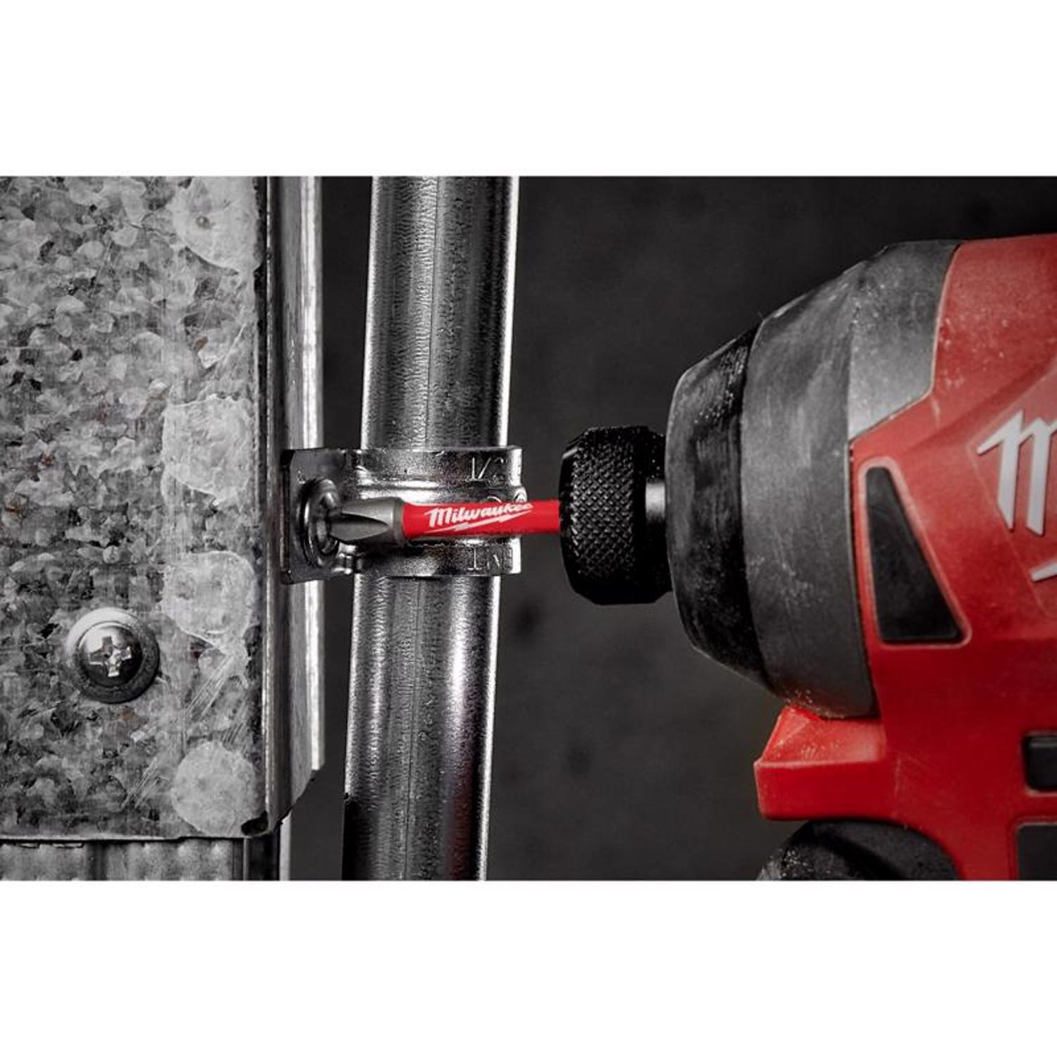 Milwaukee Shockwave Phillips #3 X 1 in. L Screwdriver Bit Steel 2 pk