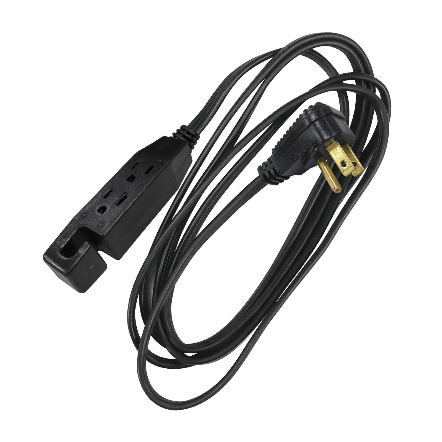 Ace Indoor 12 ft. L Black Extension Cord 16/3 SPT-3