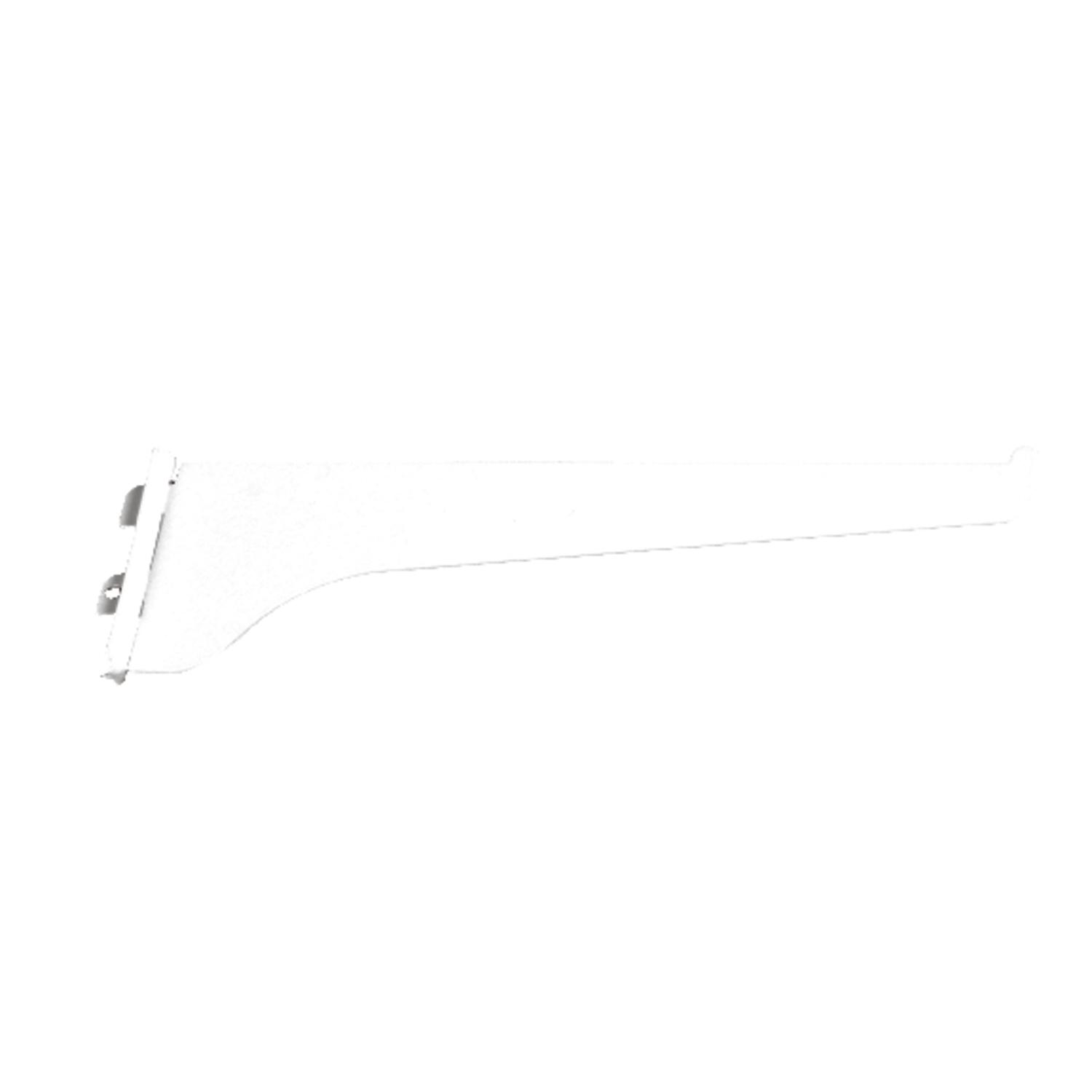 Knape & Vogt White Steel Regular Duty Bracket 16 Ga. 10 in. L 160 lb