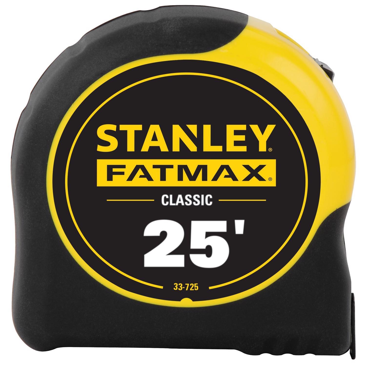 STANLEY FatMax 25 ft. L X 1.25 in. W Compact Wide Blade Tape Measure 1 pk