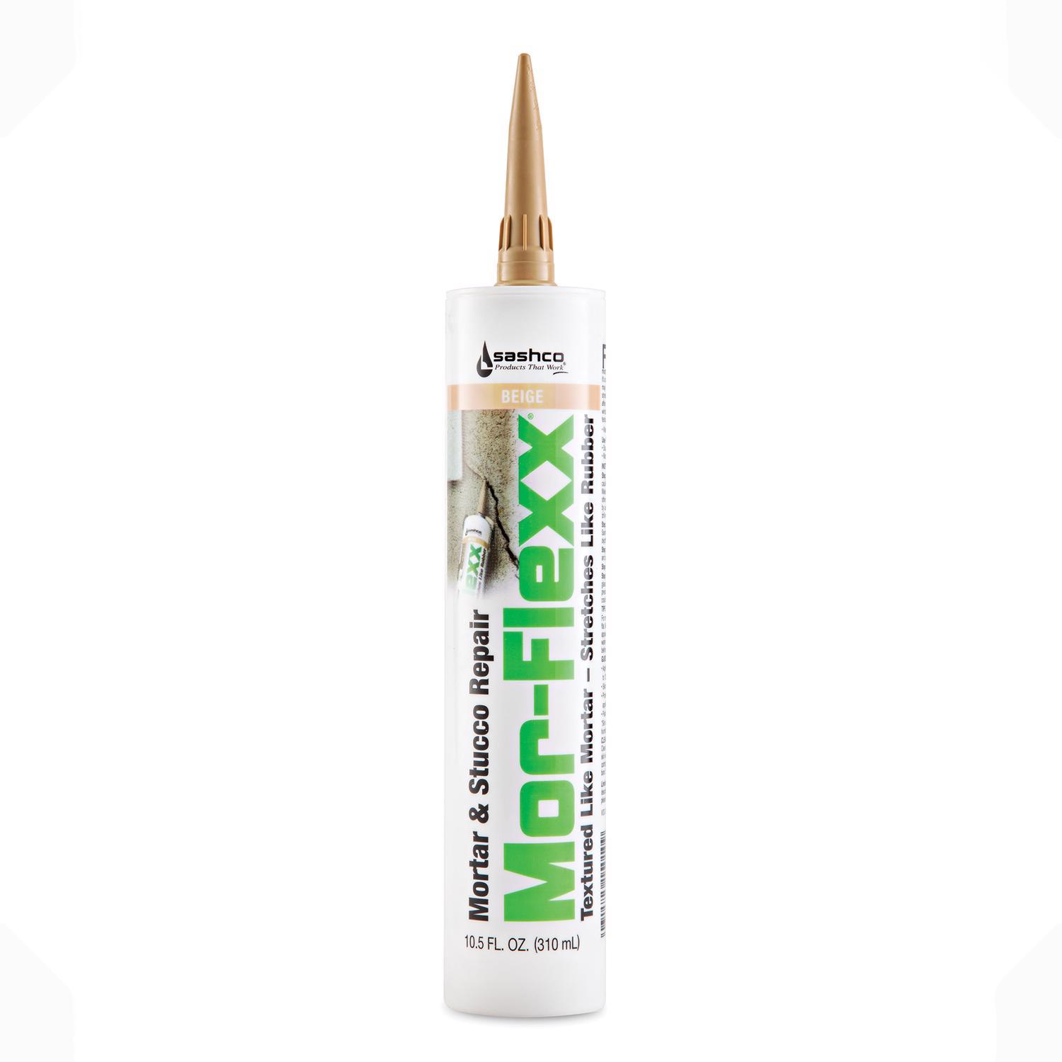 Sashco Mor-Flexx Beige Elastomeric Acrylic Latex Mortar and Stucco Repair Caulk 10.5 oz