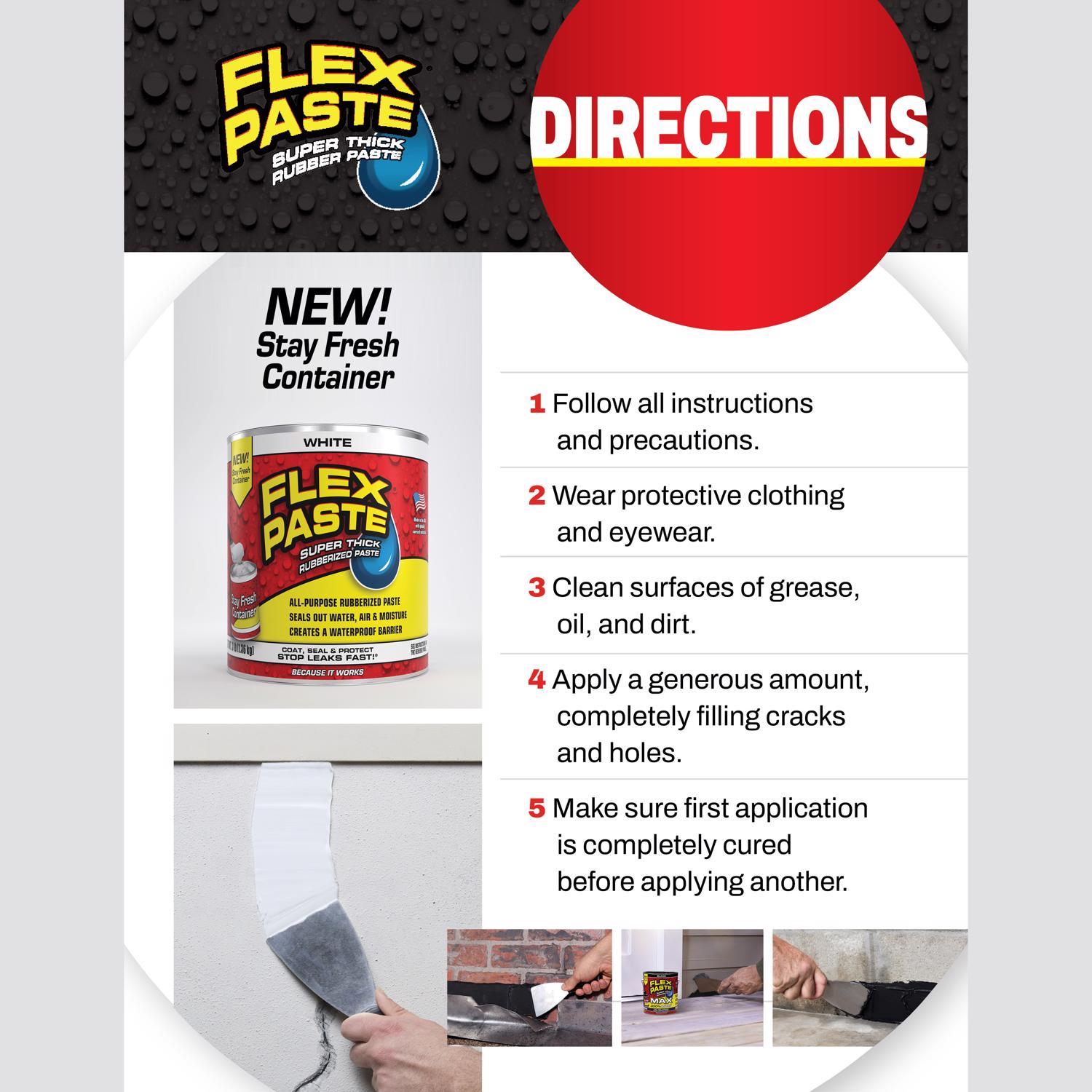 Flex Seal Family of Products Flex Paste Black Rubberized Paste 9 fl. oz.