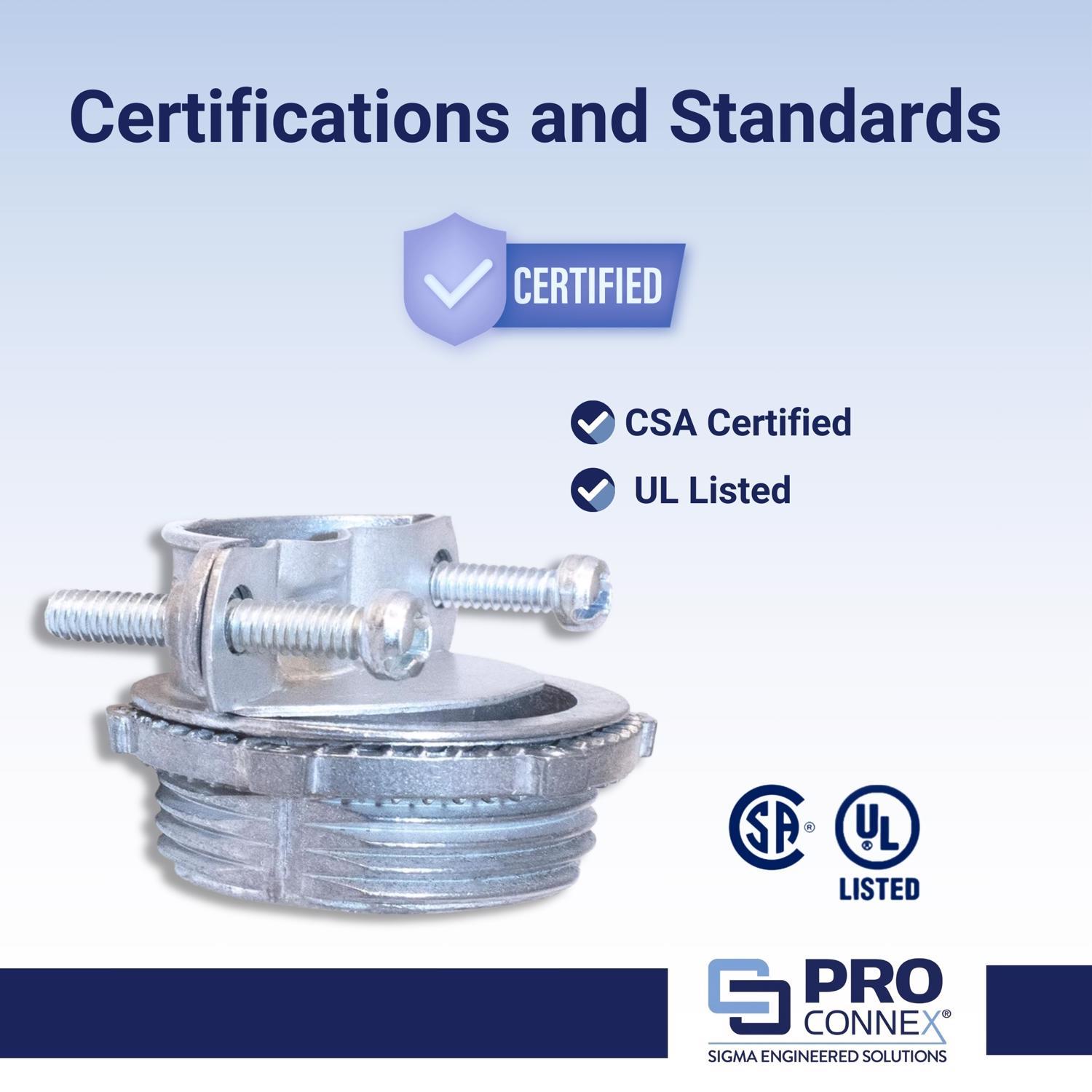 Sigma Engineered Solutions ProConnex NM/SE Clamp Clamp Connector 3/4 in. D 50 pk