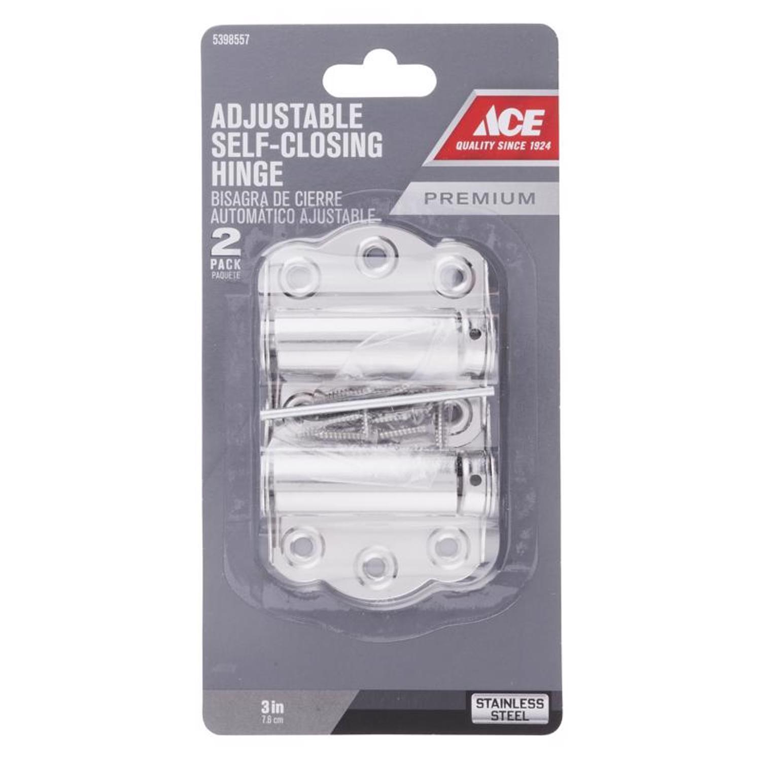 Ace 2-3/4 in. L Stainless Steel Adjustable Spring Hinge 2 pk