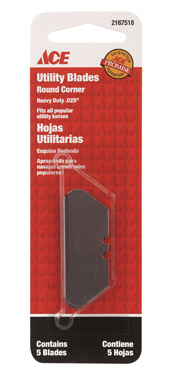 Ace Round Corner Steel Heavy Duty Utility Knife Replacement Blade 5 pk