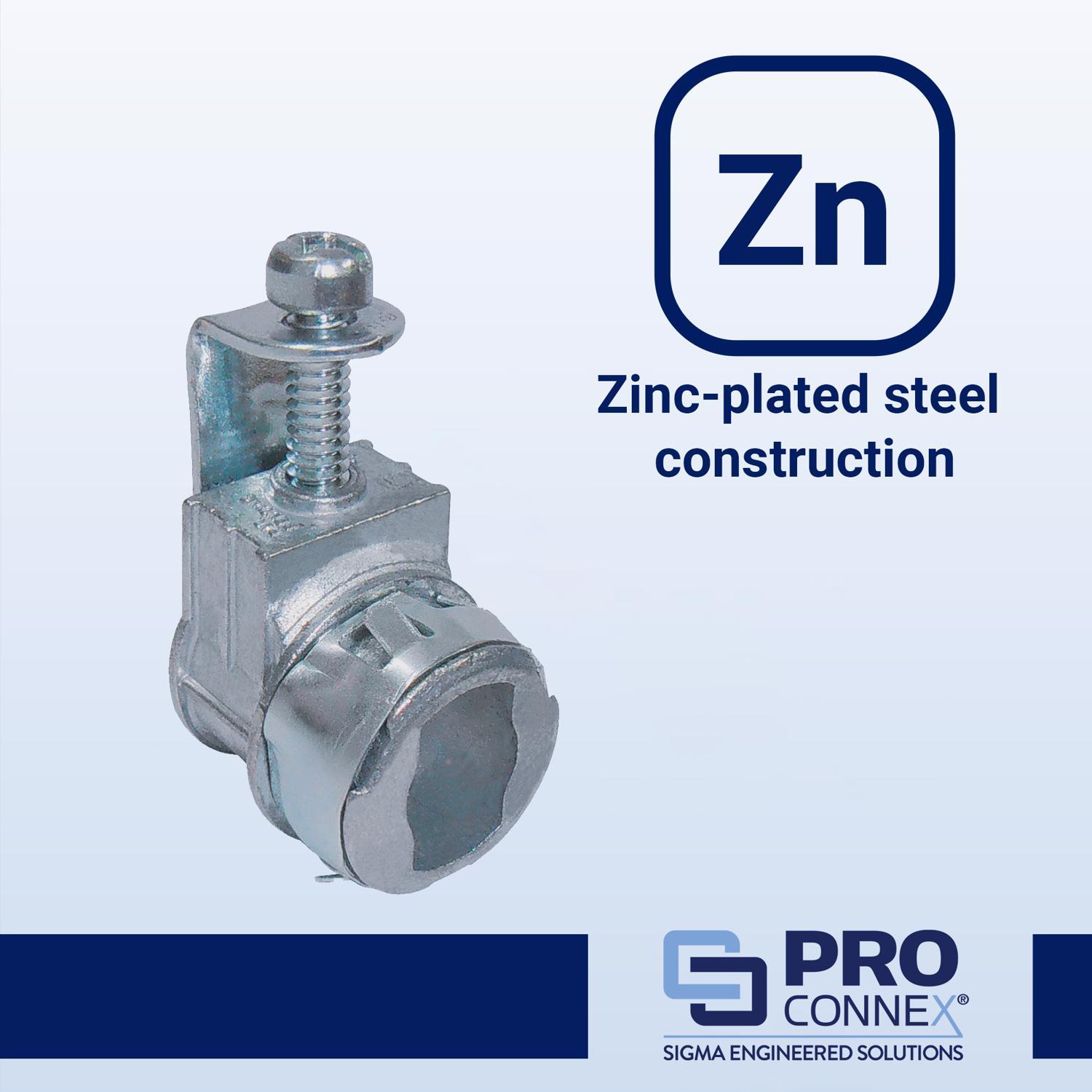 Sigma Engineered Solutions Snap Lock 3/8 in. D Die-Cast Zinc Saddle Connector For AC, MC and NM 1 pk