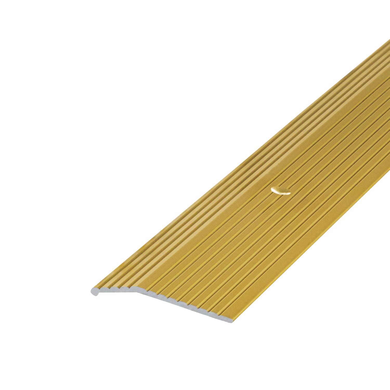 M-D Building Products 0.3 in. H X 1.38 in. W X 72 in. L Satin Brass Aluminum Carpet Trim