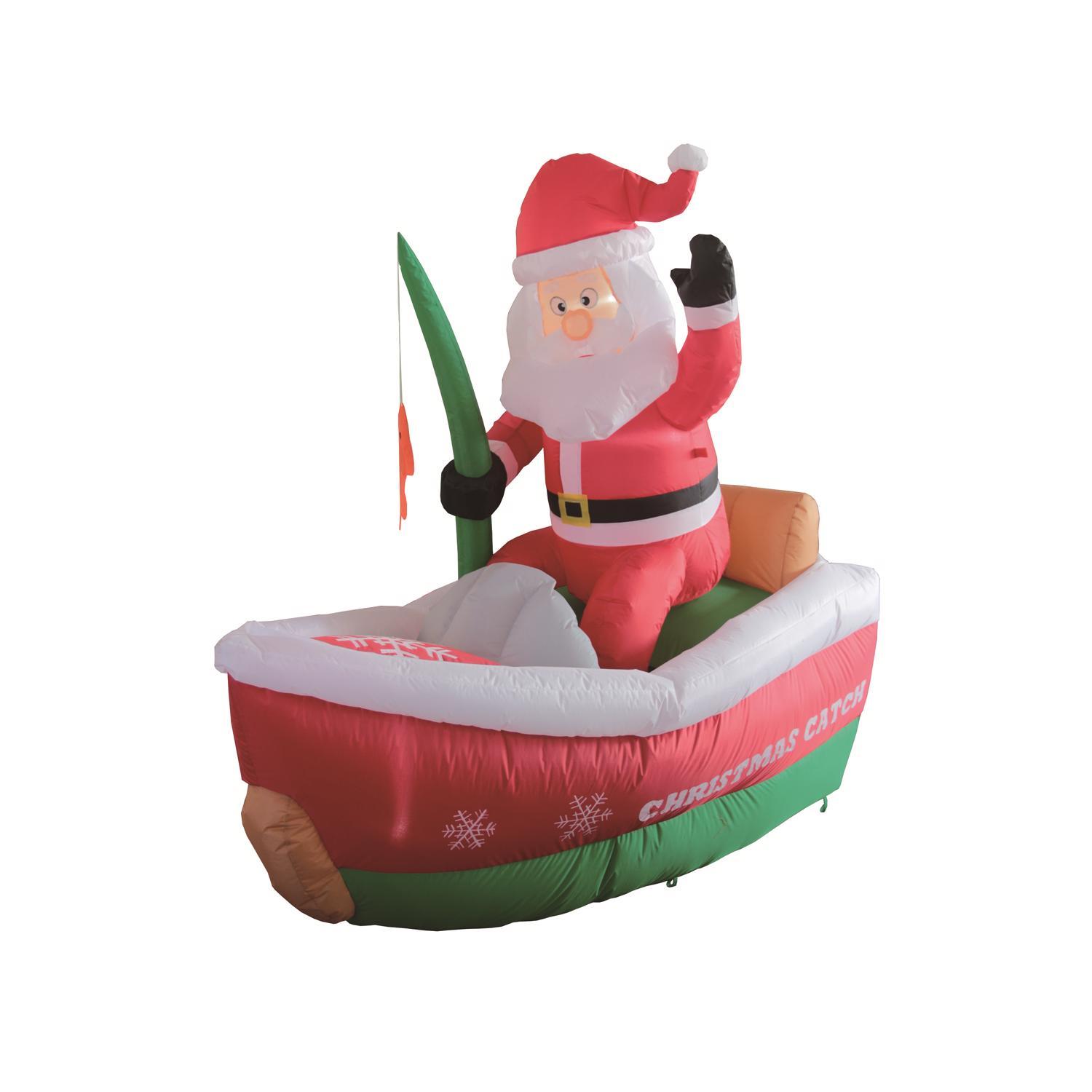 Celebrations Fishing Santa 5 ft. Inflatable