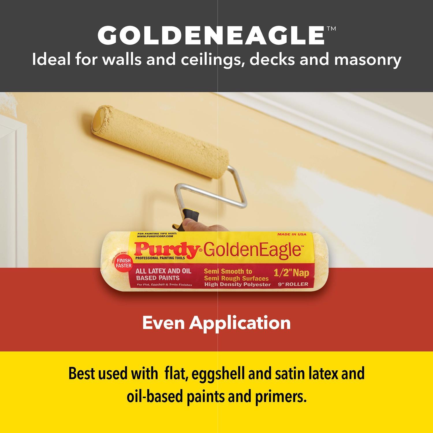Purdy GoldenEagle Polyester 4.5 in. W X 1/2 in. Jumbo Mini Paint Roller Cover 2 pk