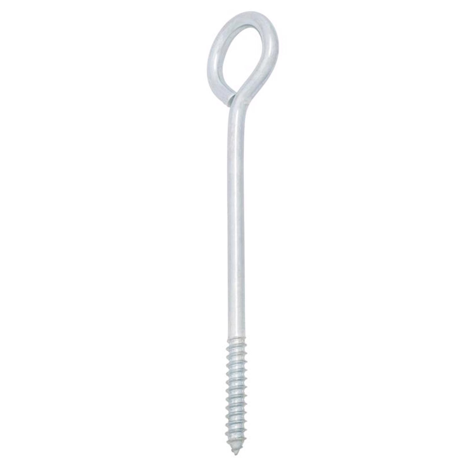 Hampton 3/8 in. X 8 in. L Zinc-Plated Steel Lag Thread Eyebolt