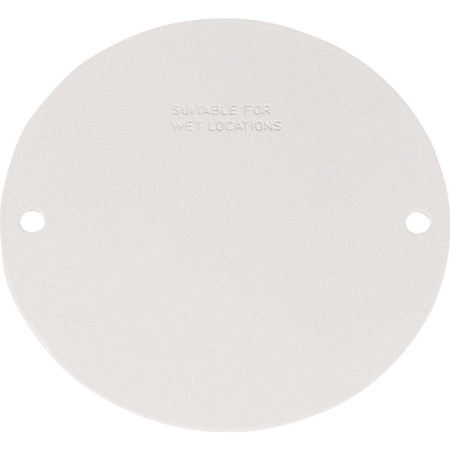 Sigma Engineered Solutions Round Stamped Steel 4.13 in. H X 4.13 in. W Flat Box Cover