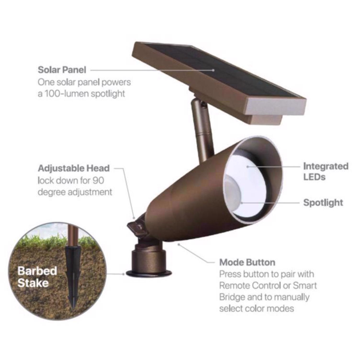 Feit OneSync Bronze Solar Powered/Remote 1 W LED Spotlight 1 pk