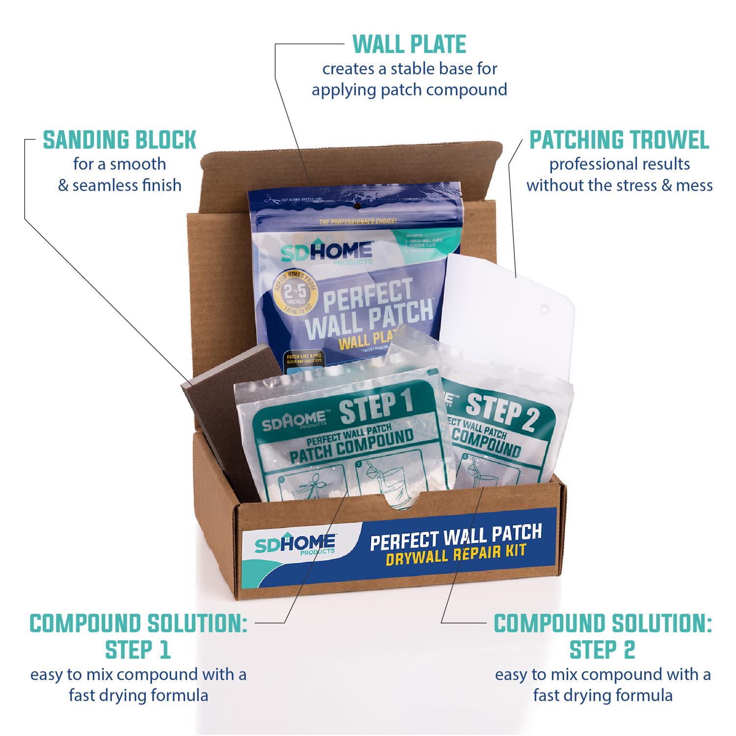 Perfect Wall Patch Drywall Repair Kit 9.25 in. W X 7.25 in. L X 5/8 in. Drywall Repair Kit