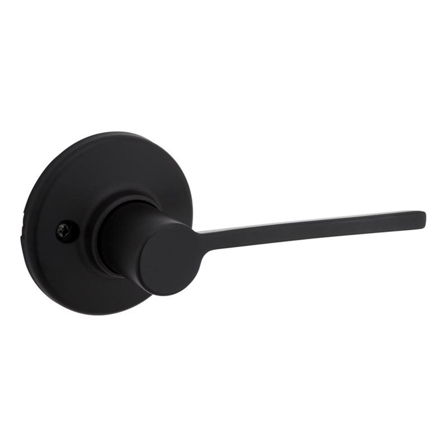 Kwikset Ladera Matte Black Passage Lever