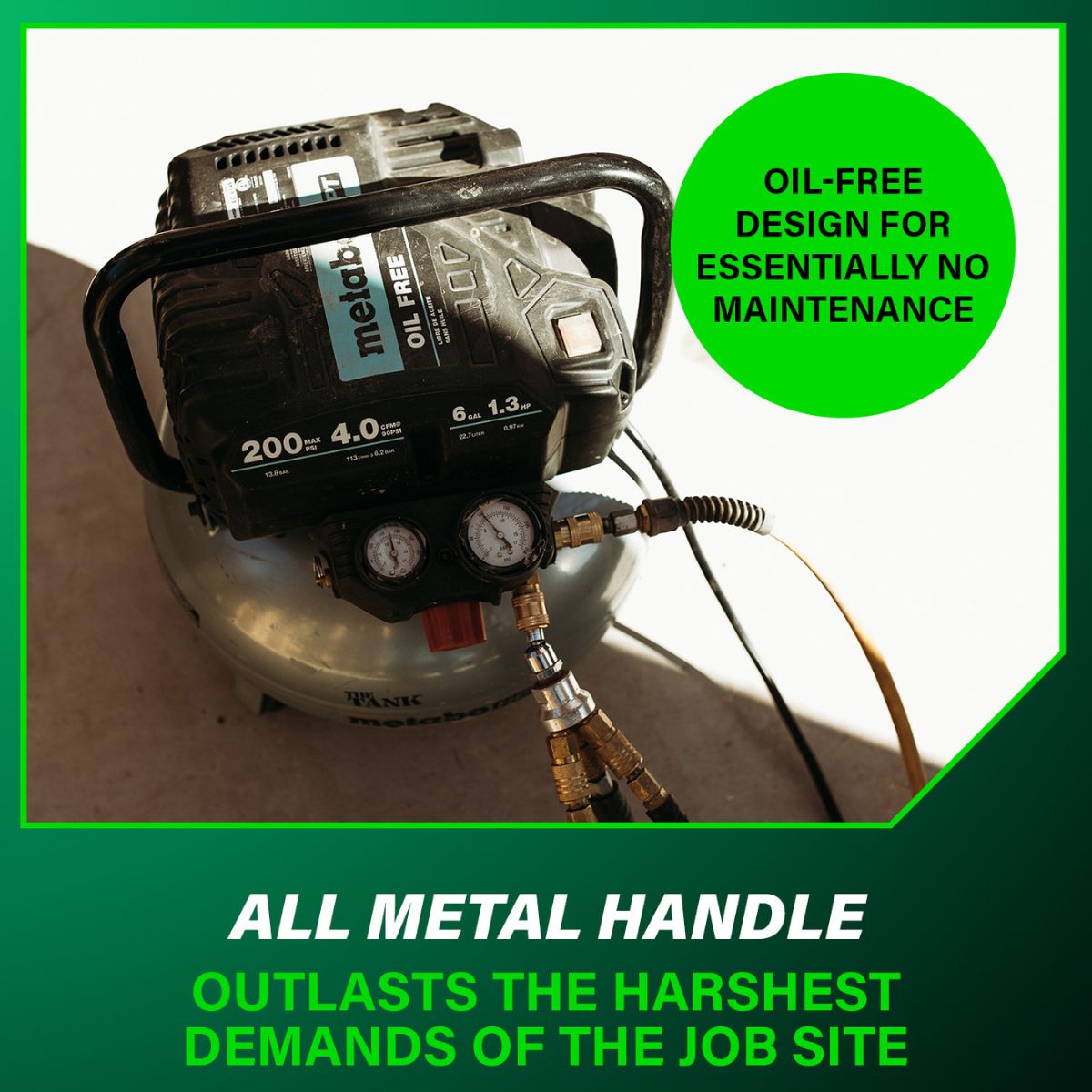 THE TANK 6-Gallon High Capacity Pancake Air Compressor | Metabo HPT EC914S