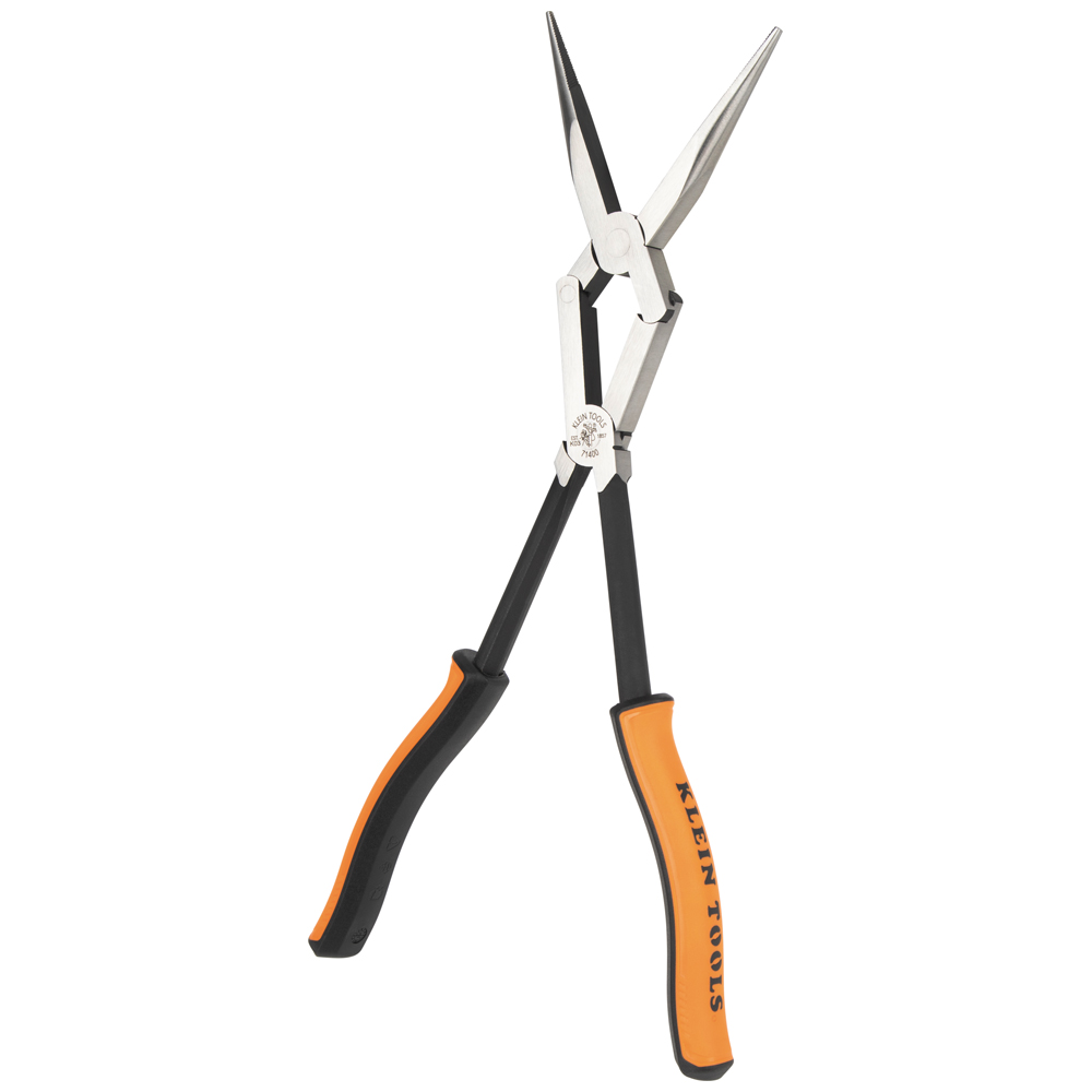 Klein Pliers, Long Reach Needle Nose Pliers, Straight Nose, 13-in.