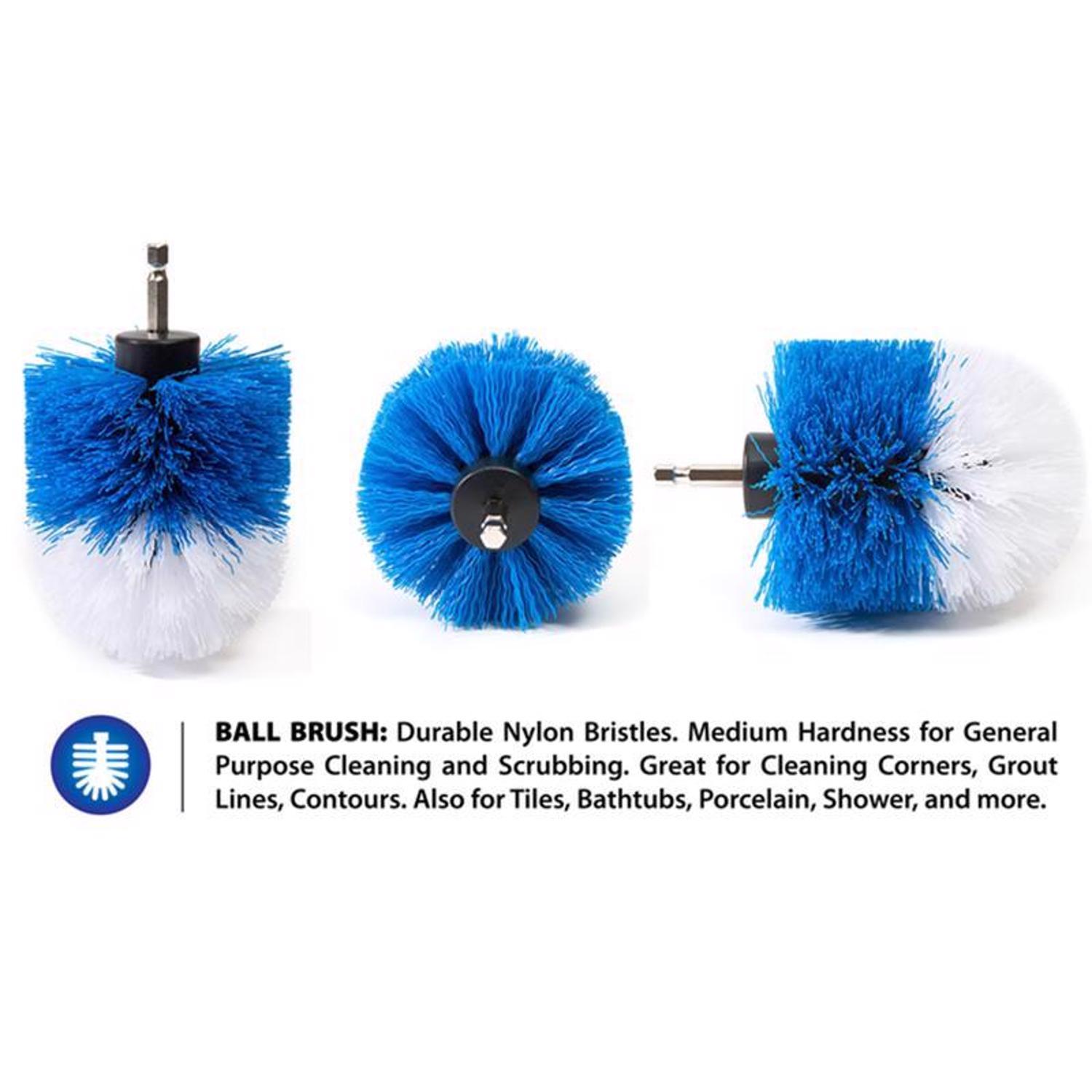 RevoClean 4 in. W Soft/Medium Bristle Metal Handle Drill Brush Set