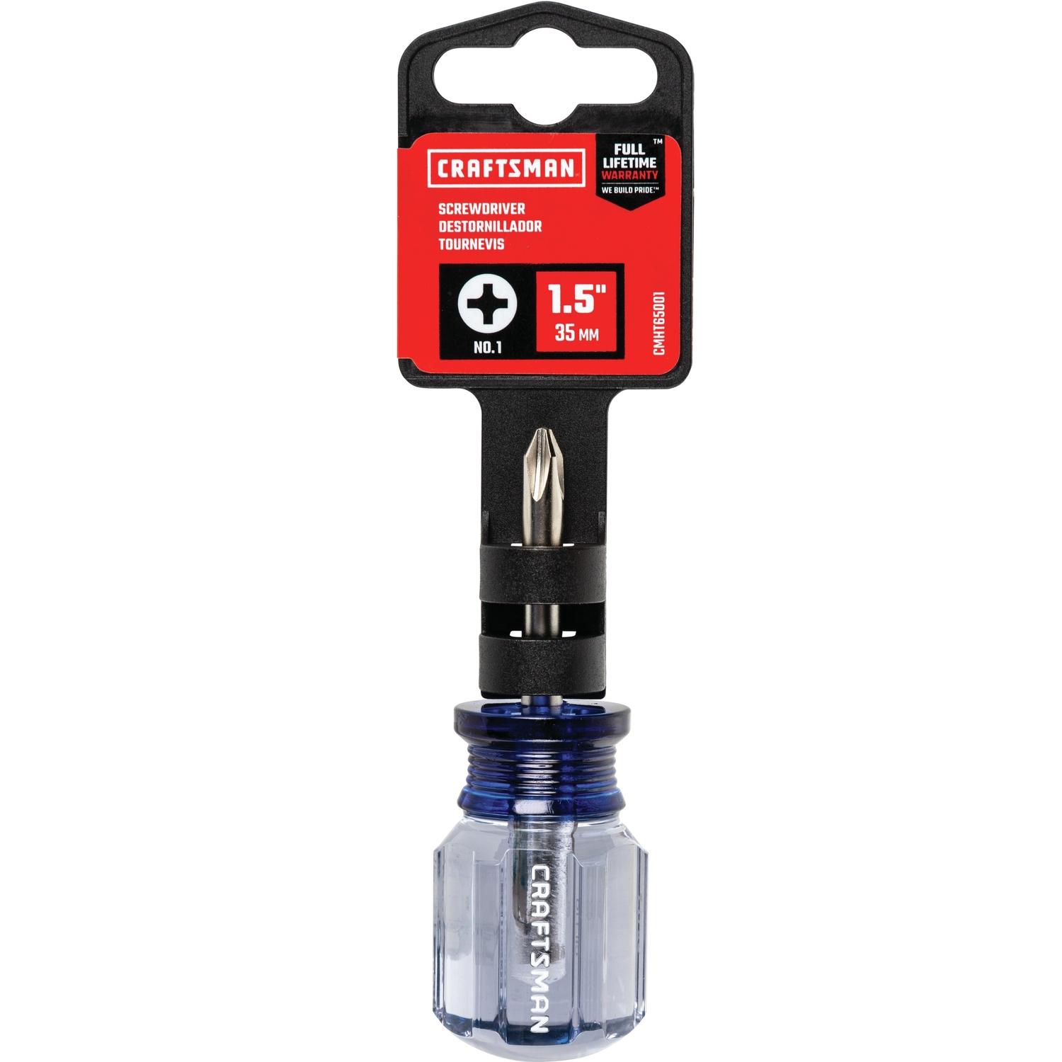 Craftsman No. 2 X 1-1/2 in. L Phillips Stubby Screwdriver 1 pc