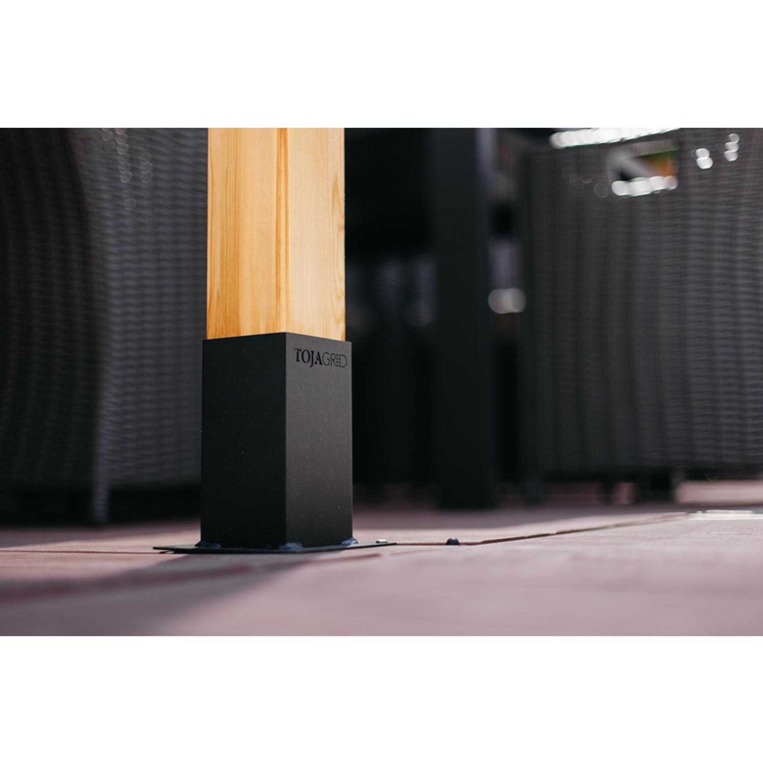 Toja Grid Solo Black Steel Mounting Bracket 14 Ga. 4 in. L