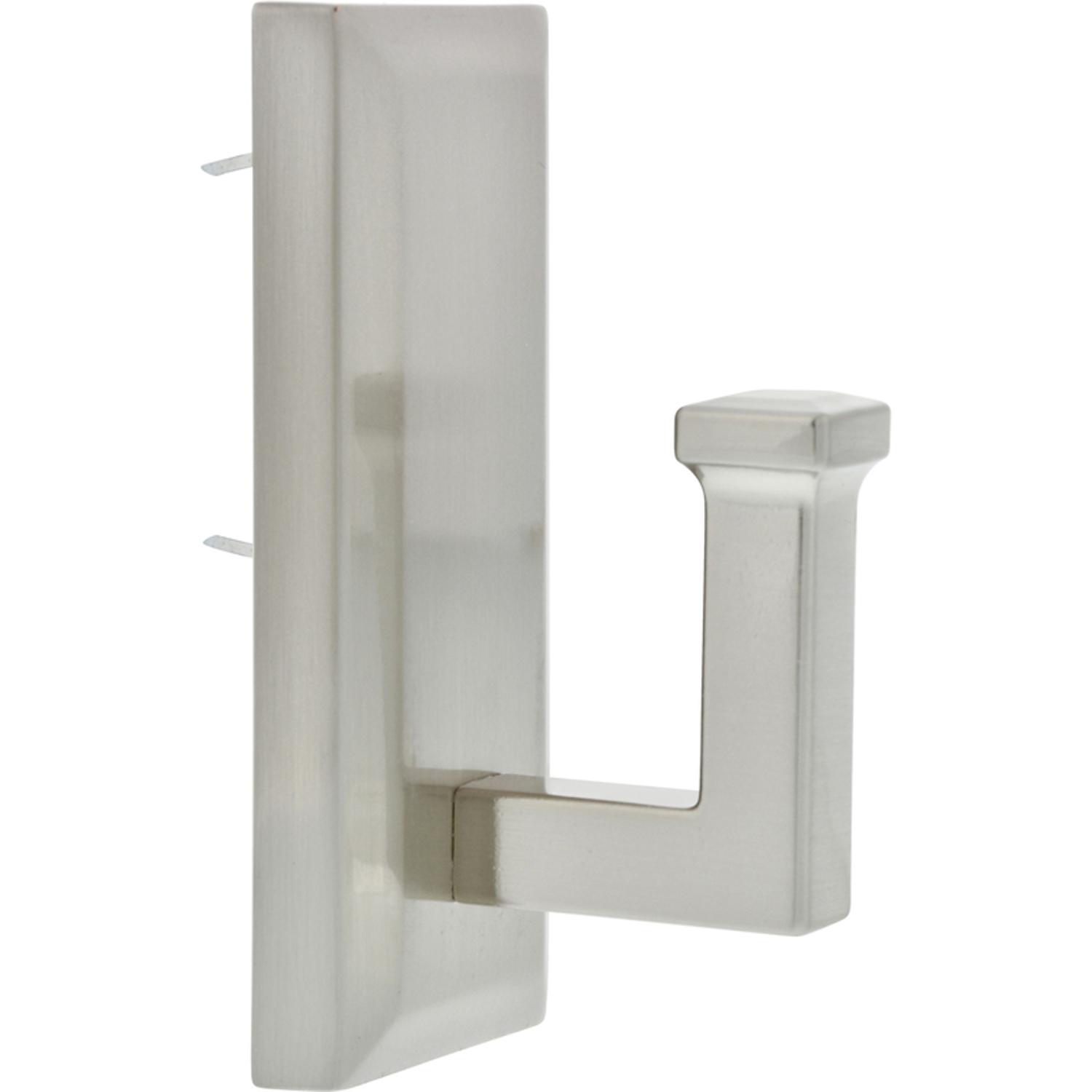 High & Mighty 3.5 in. L Satin Nickel Silver Metal Decorative Hooks 25 lb. cap. 1 pk