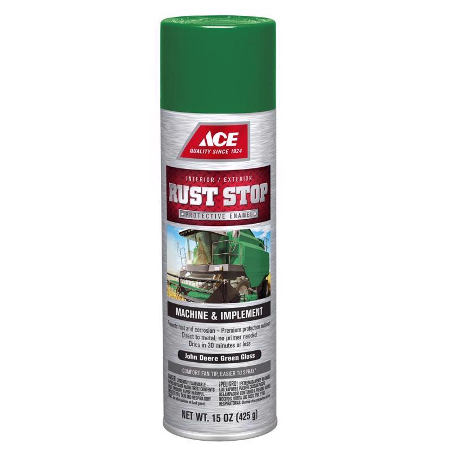 Ace Rust Stop Machine & Implement Gloss John Deere Green Protective Enamel Spray Paint 15 oz