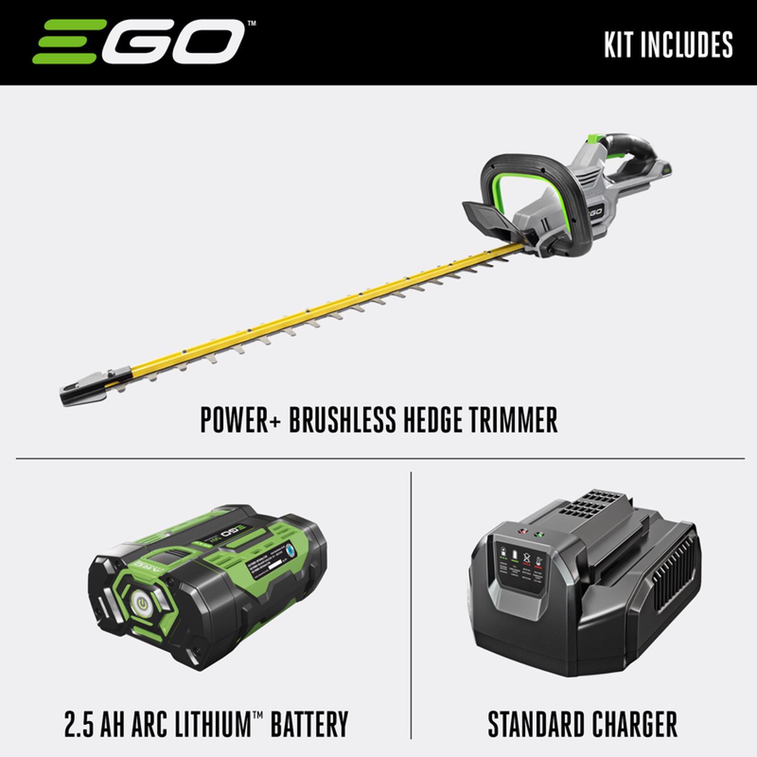 EGO Power+ HT2411 24 in. 56 V Battery Hedge Trimmer Kit (Battery & Charger) W/ 2.5 AH BATTERY