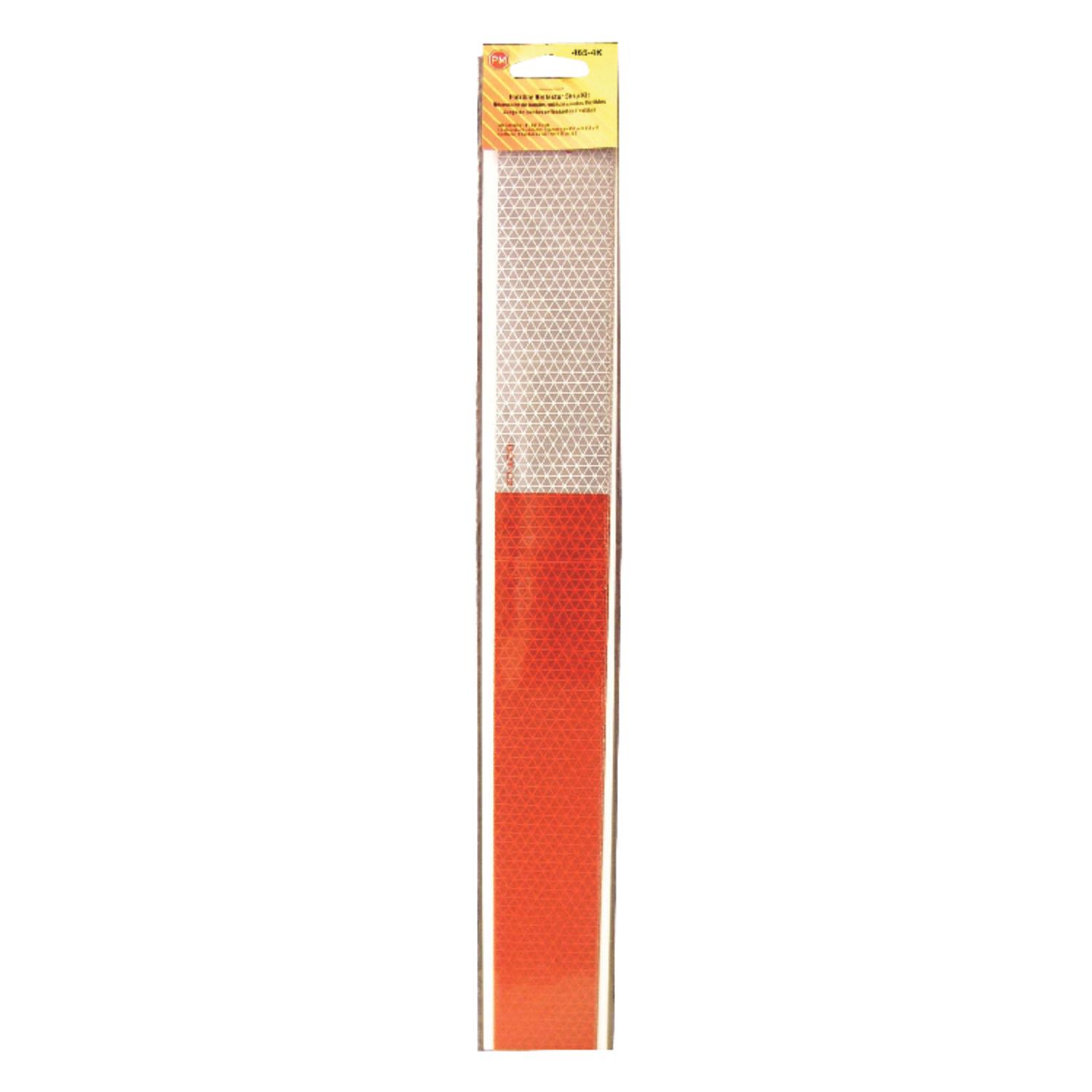 Peterson 2 in. W X 18 in. L Red/White Reflective Strip Tape 4 pk