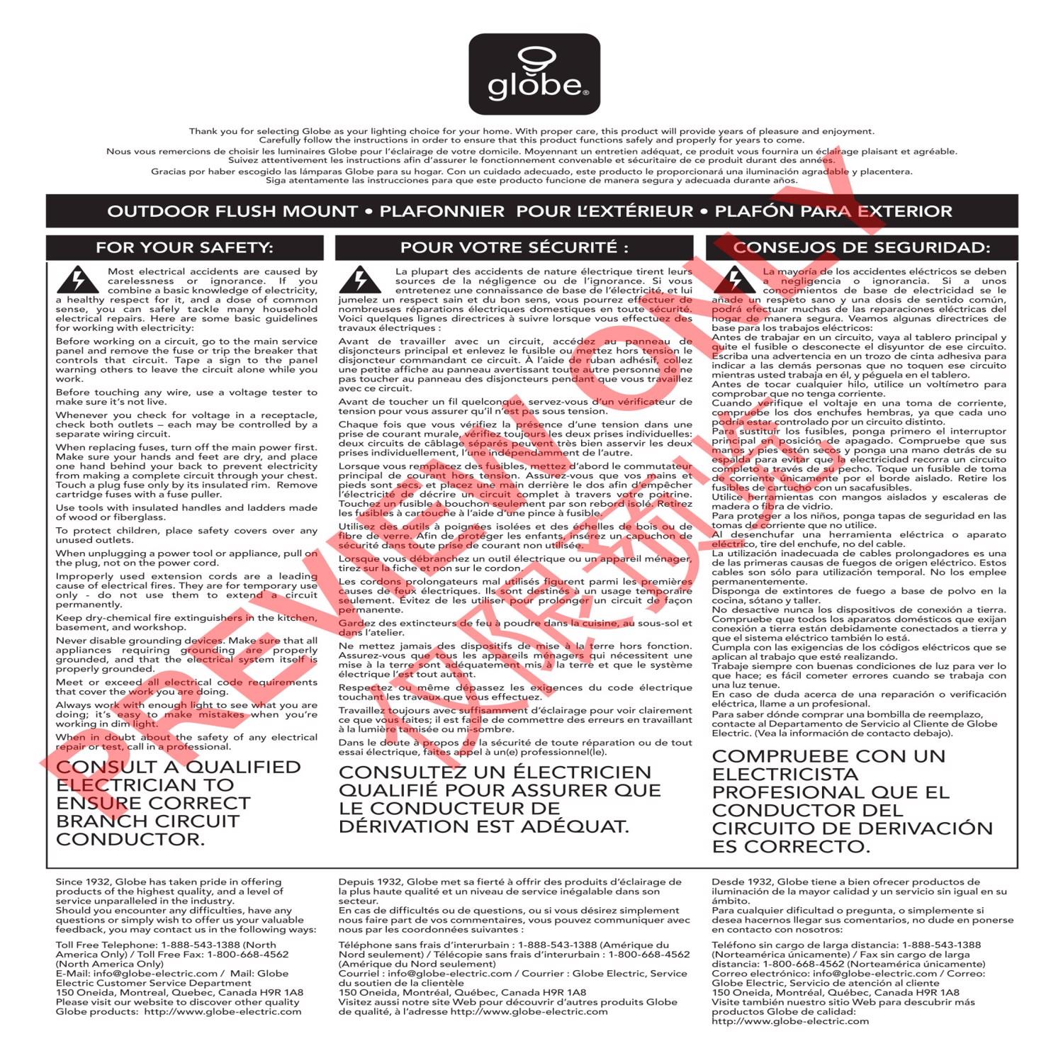 Globe Electric Charlie 9.6 in. H X 6.7 in. W X 6.7 in. L Oil Rubbed Bronze Ceiling Light