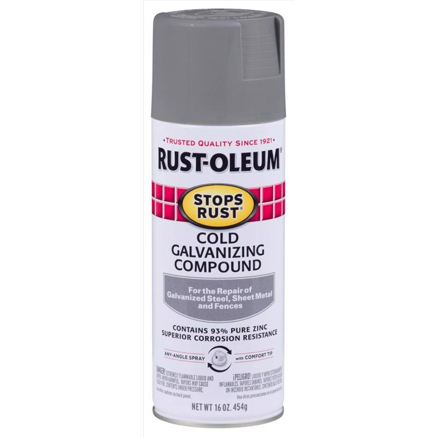 Rust-Oleum Stops Rust Flat/Matte Gray Cold Galvanizing Compound Spray 16 oz