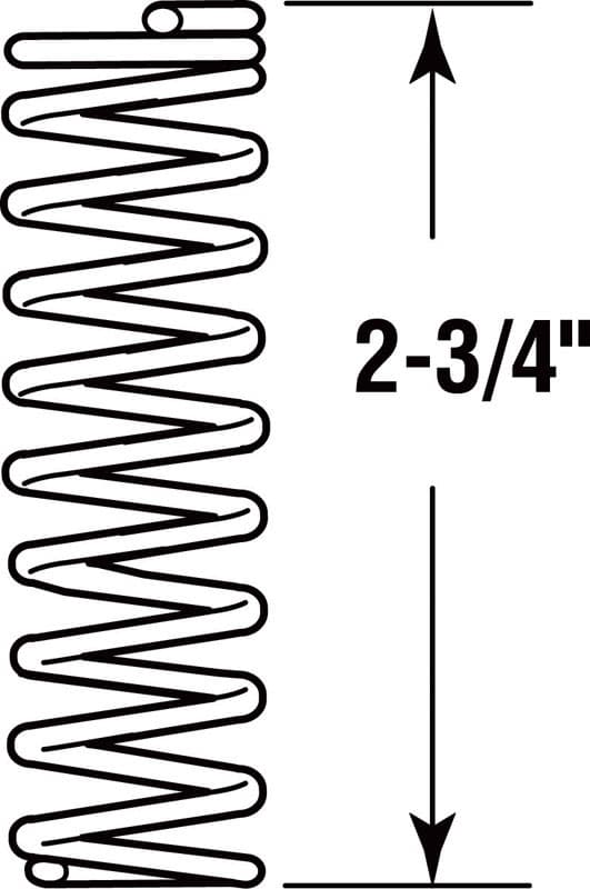Prime-Line 2-3/4 in. L X 1/2 in. D Compression Spring 2 pk