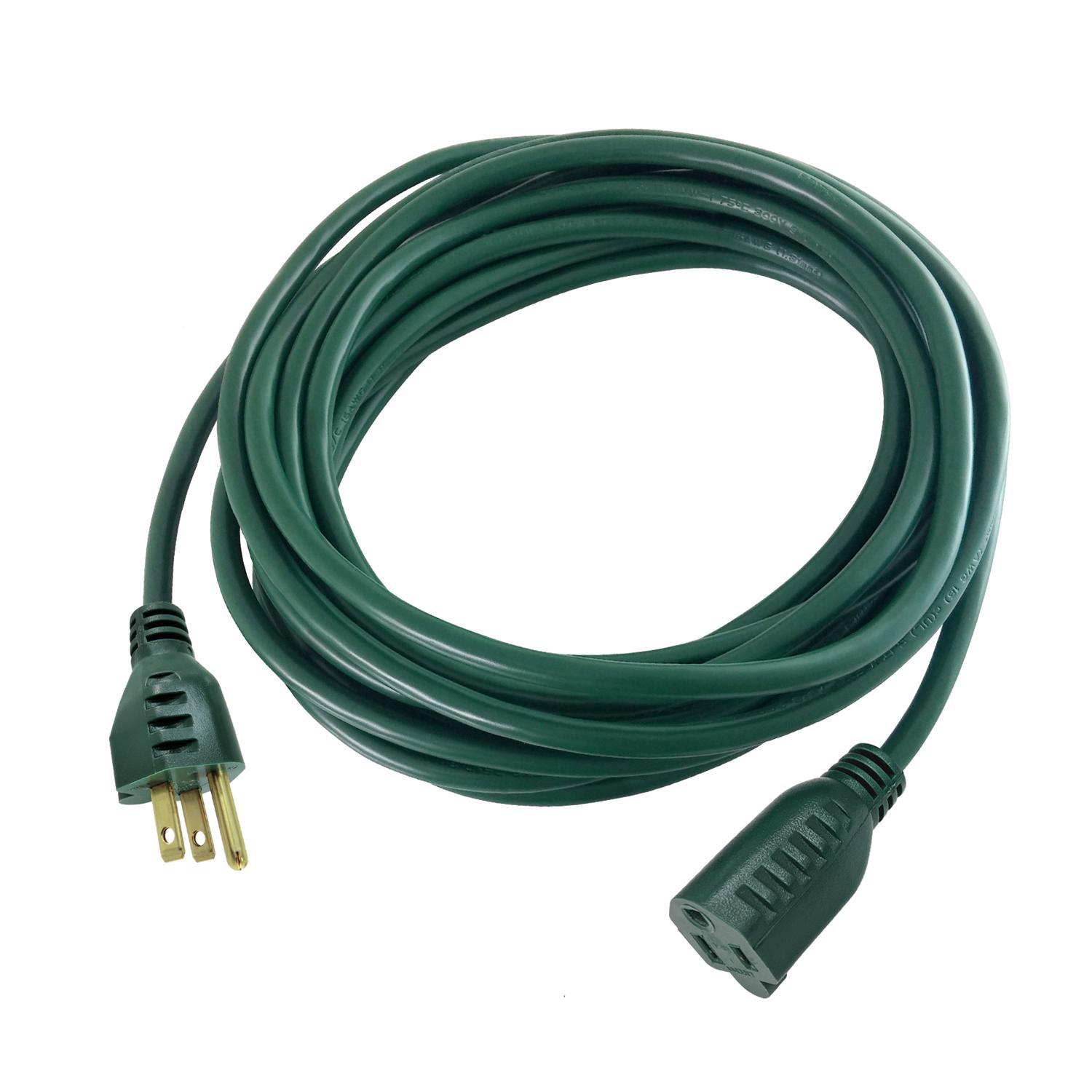 Ace Outdoor 25 ft. L Green Extension Cord 16/3 SJTW