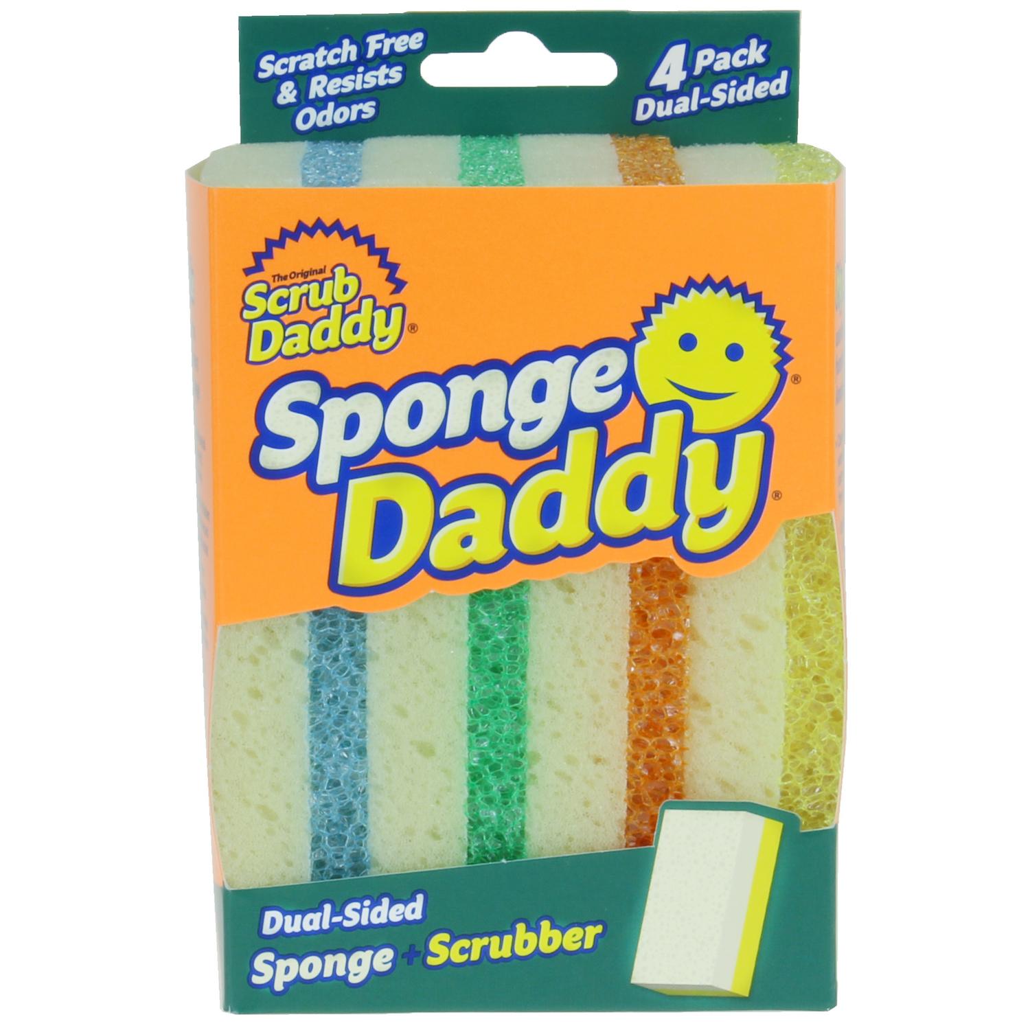 Scrub Daddy Sponge Daddy Heavy Duty Sponge For Multi-Purpose 5.6 in. L 4 pk
