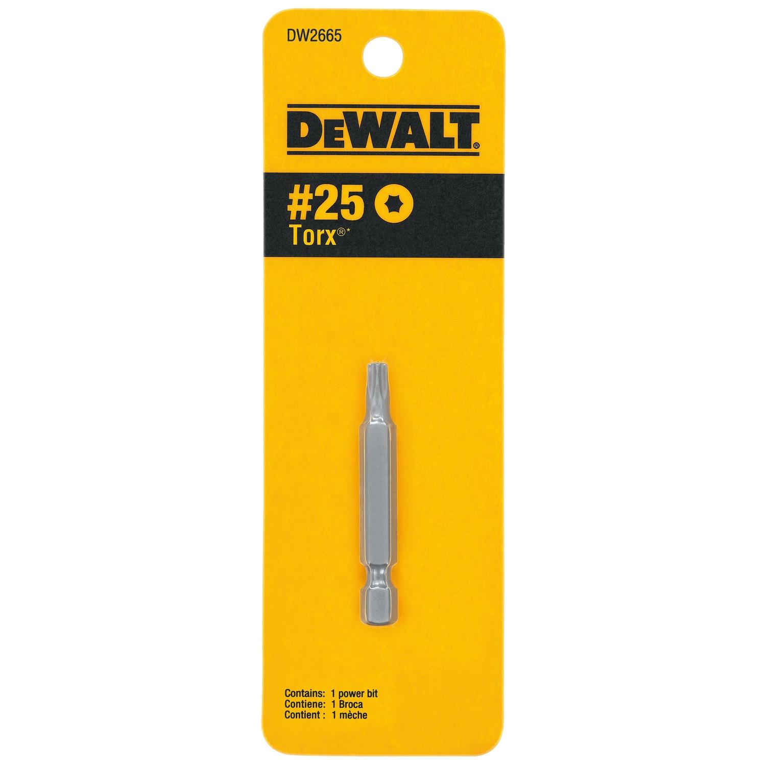 DEWALT Torx Star #25 X 2 in. L Power Bit Heat-Treated Steel 1 pc