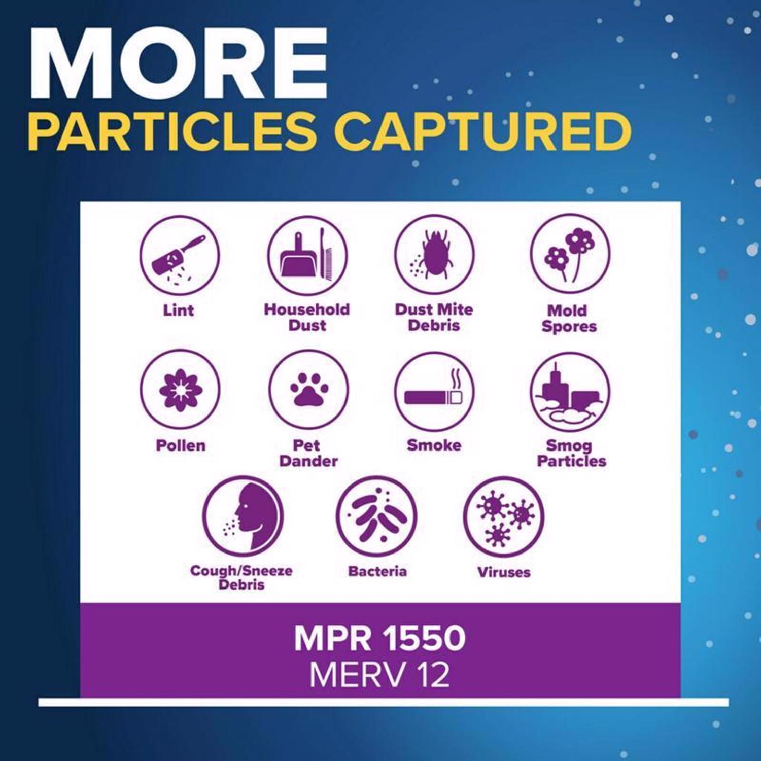 Filtrete 20 in. W X 25 in. H X 4 in. Polyester 12 MERV Pleated Allergen Air Filter 1 pk