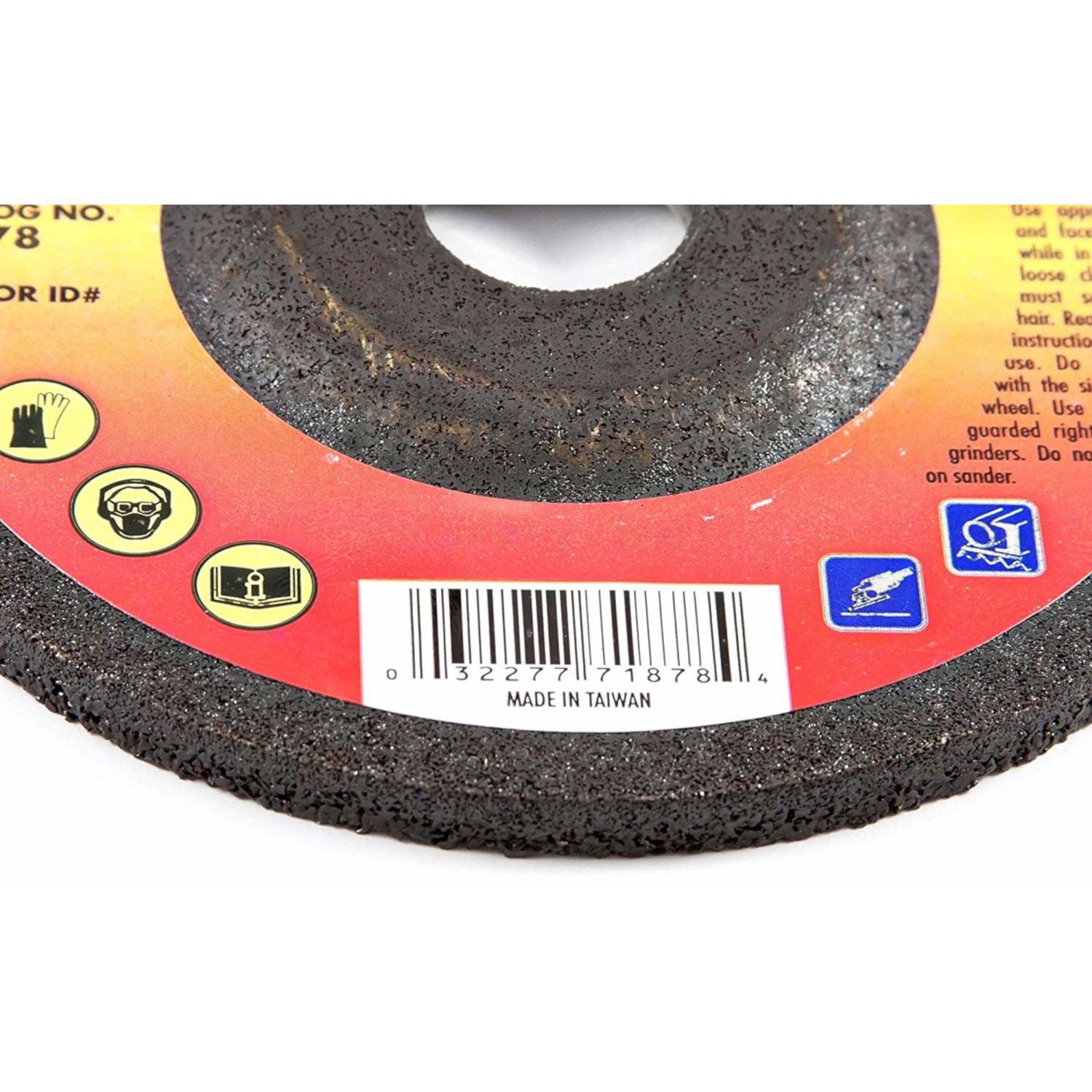 Forney 5 in. D X 7/8 in. X 1/4 in. thick Metal Grinding Wheel 1 pc