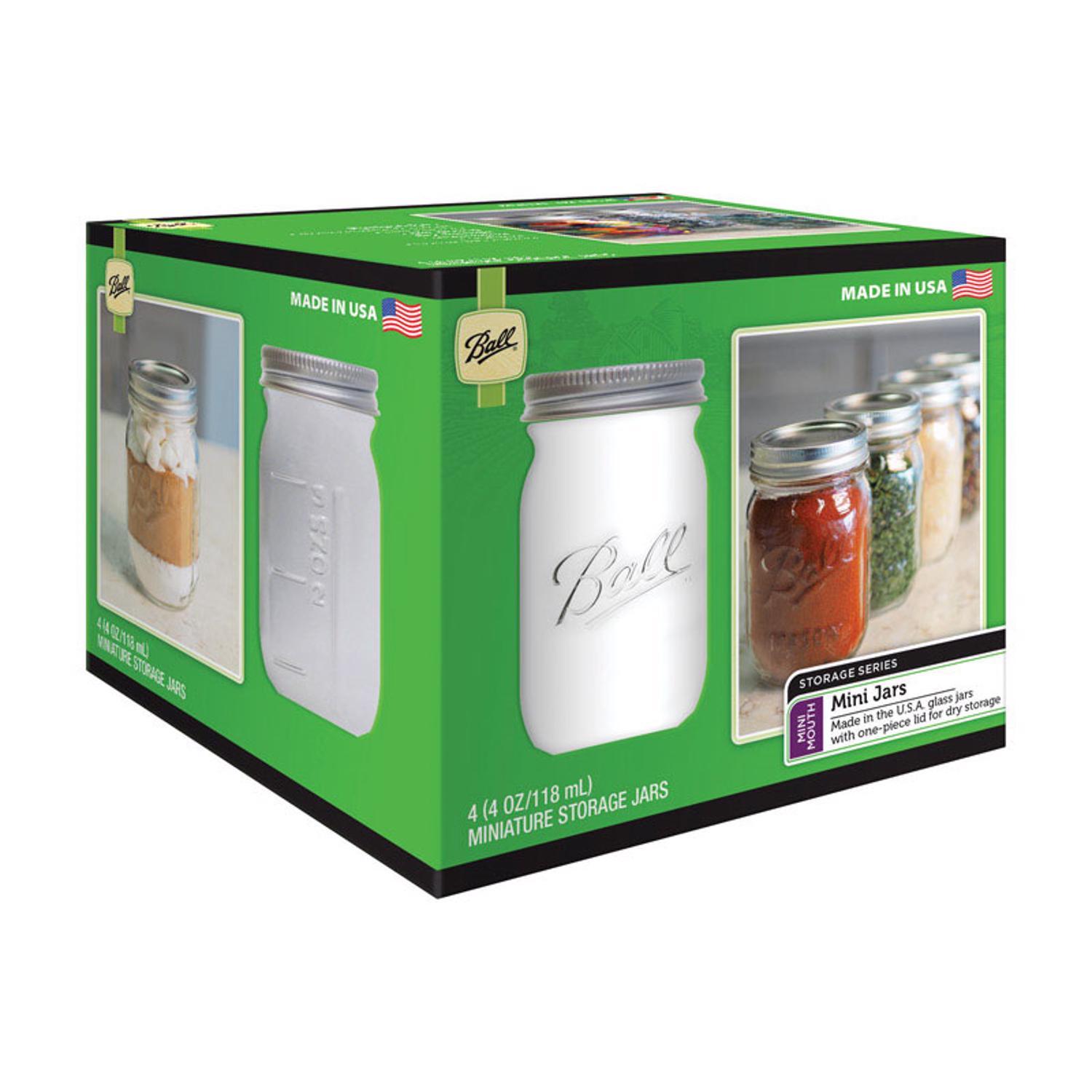 Ball Mini Mouth Storage Jar 4 oz 4 pk