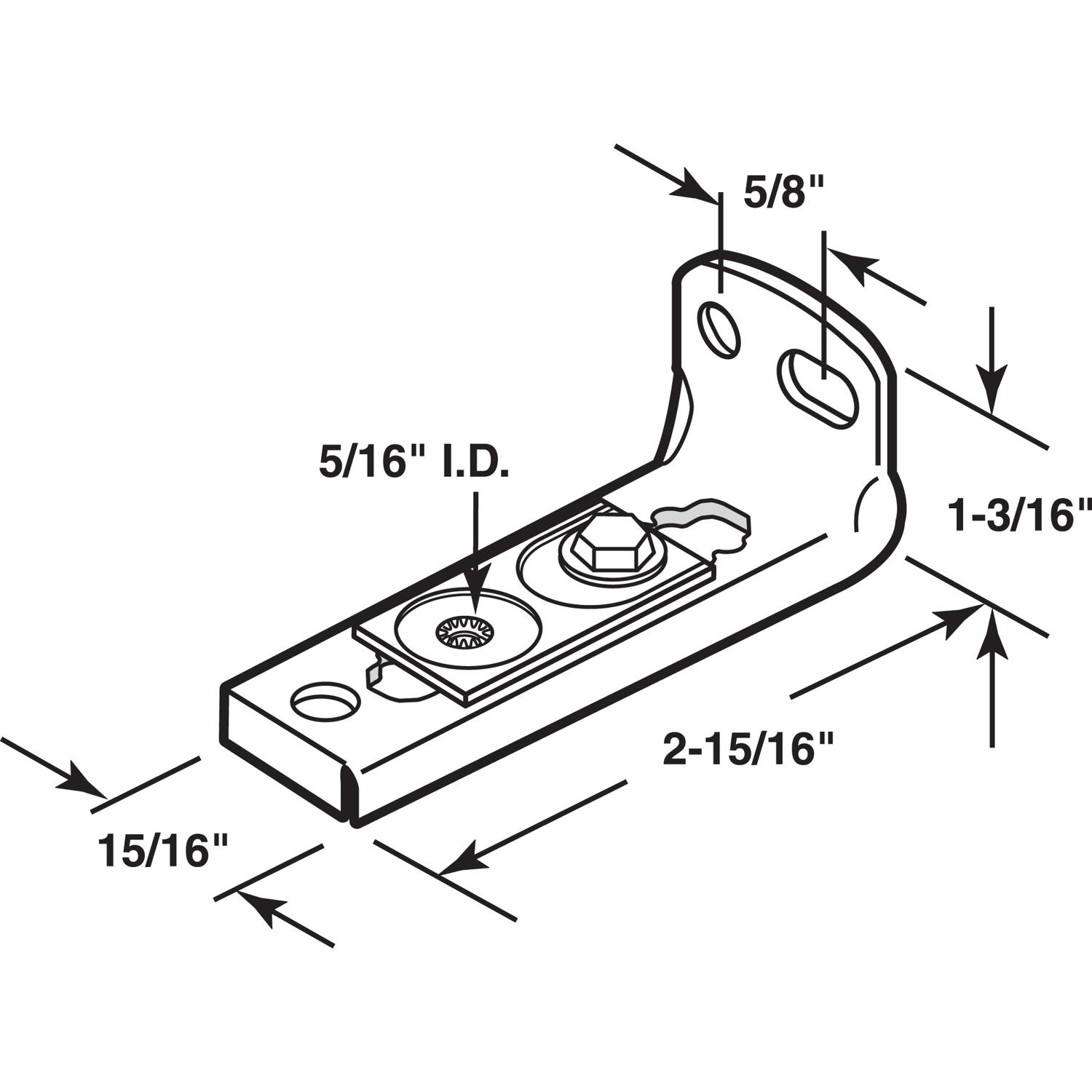 Prime-Line Zinc-Plated Silver Steel Bracket 1 pk